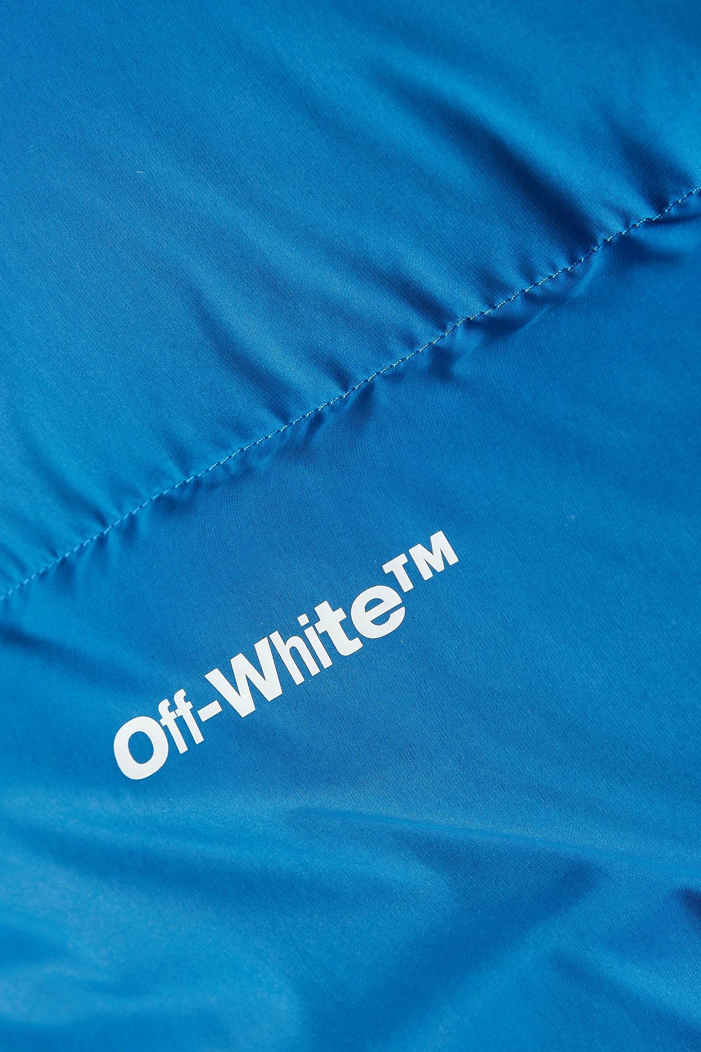 Off-White o1y0225 Logo Shell Hooded Vest in Blue Size US M / EU 48-50 / 2 - 2 Thumbnail