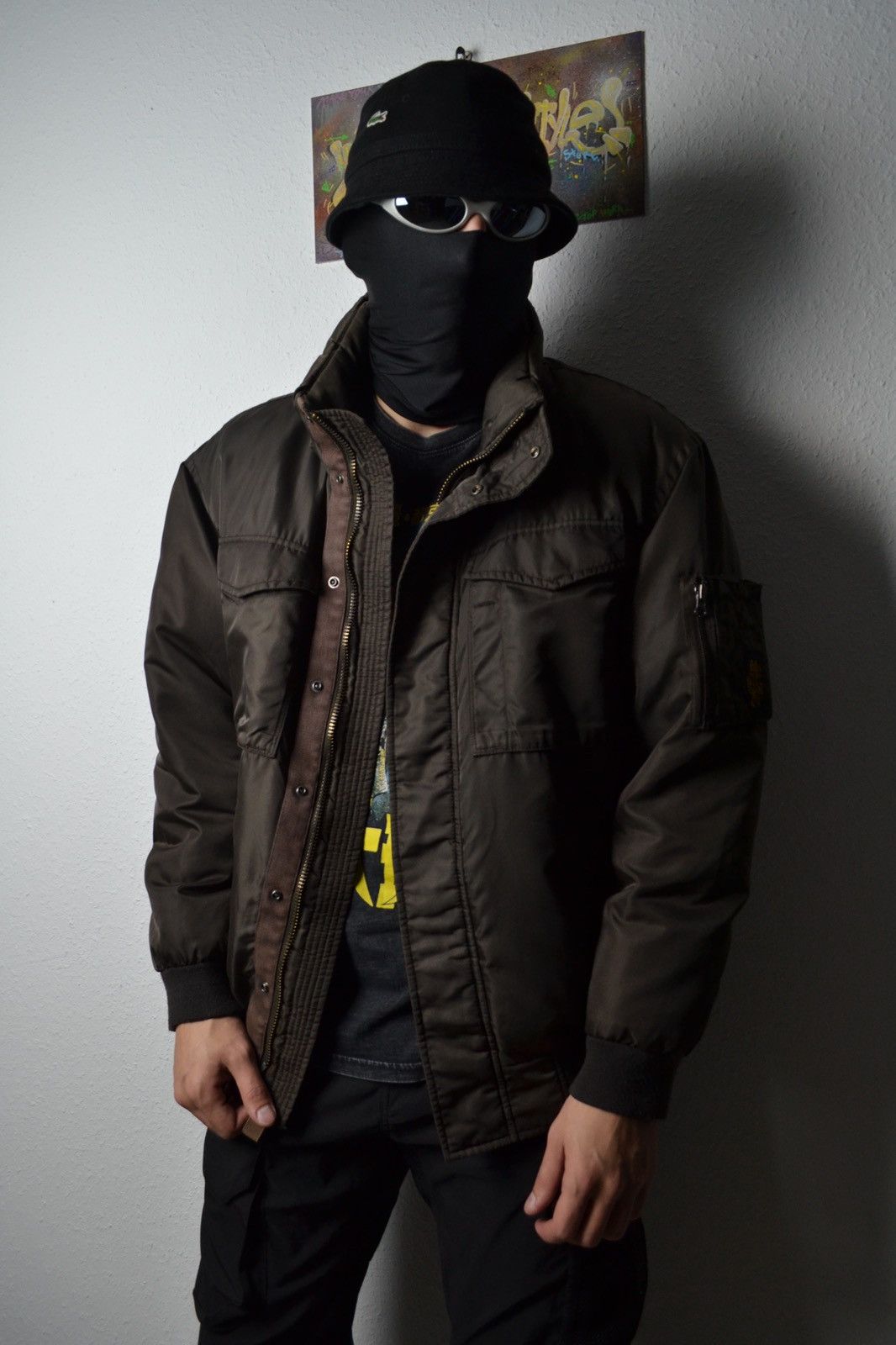 image of Polo Jeans Company Authentic Military Surplus Down Jacket in Brown, Men's (Size Large)