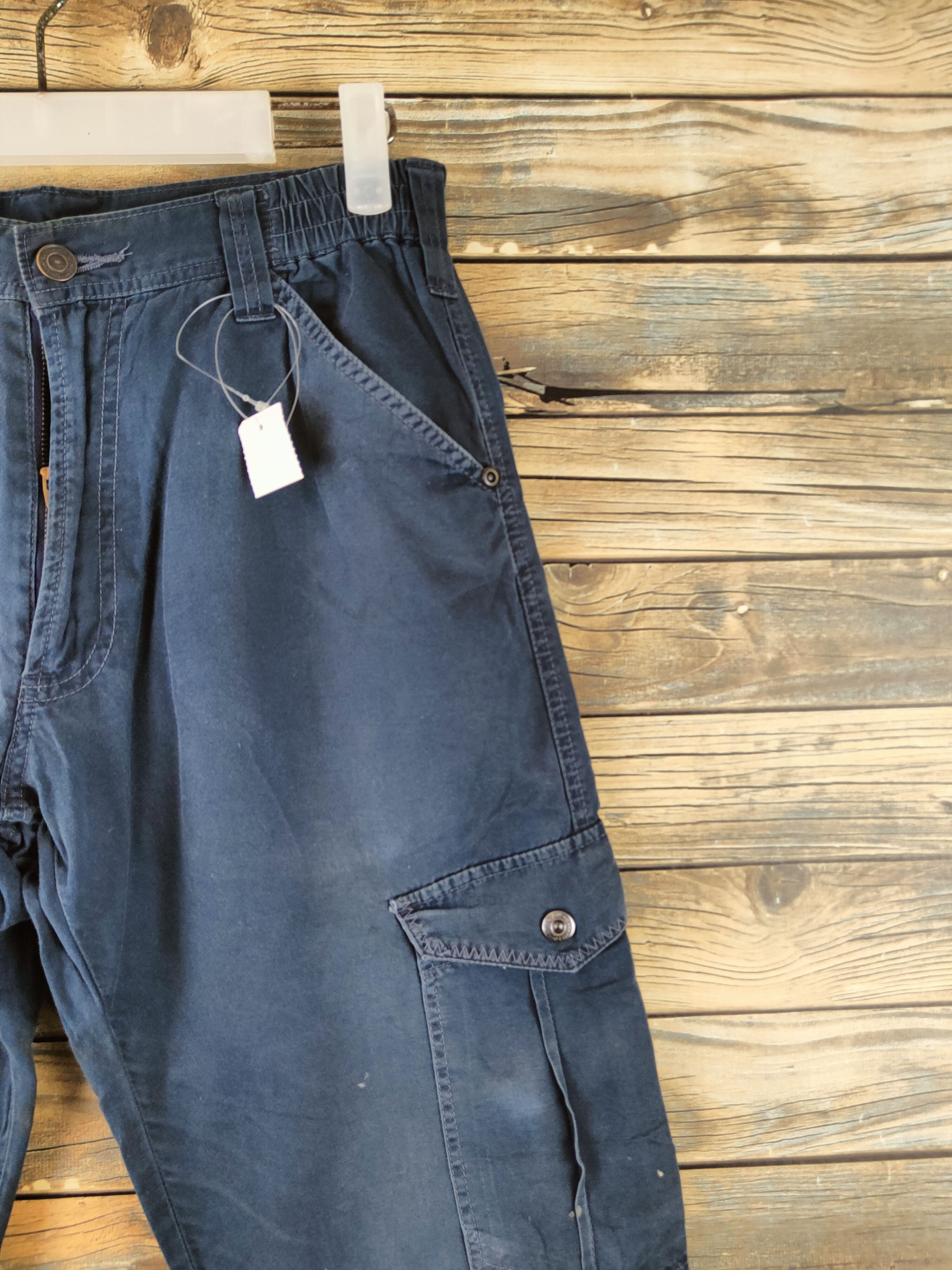 Japanese Brand DL GW Blue Multipocket utility Cargo Pants #46-293 Size US 28 / EU 44 - 5 Thumbnail