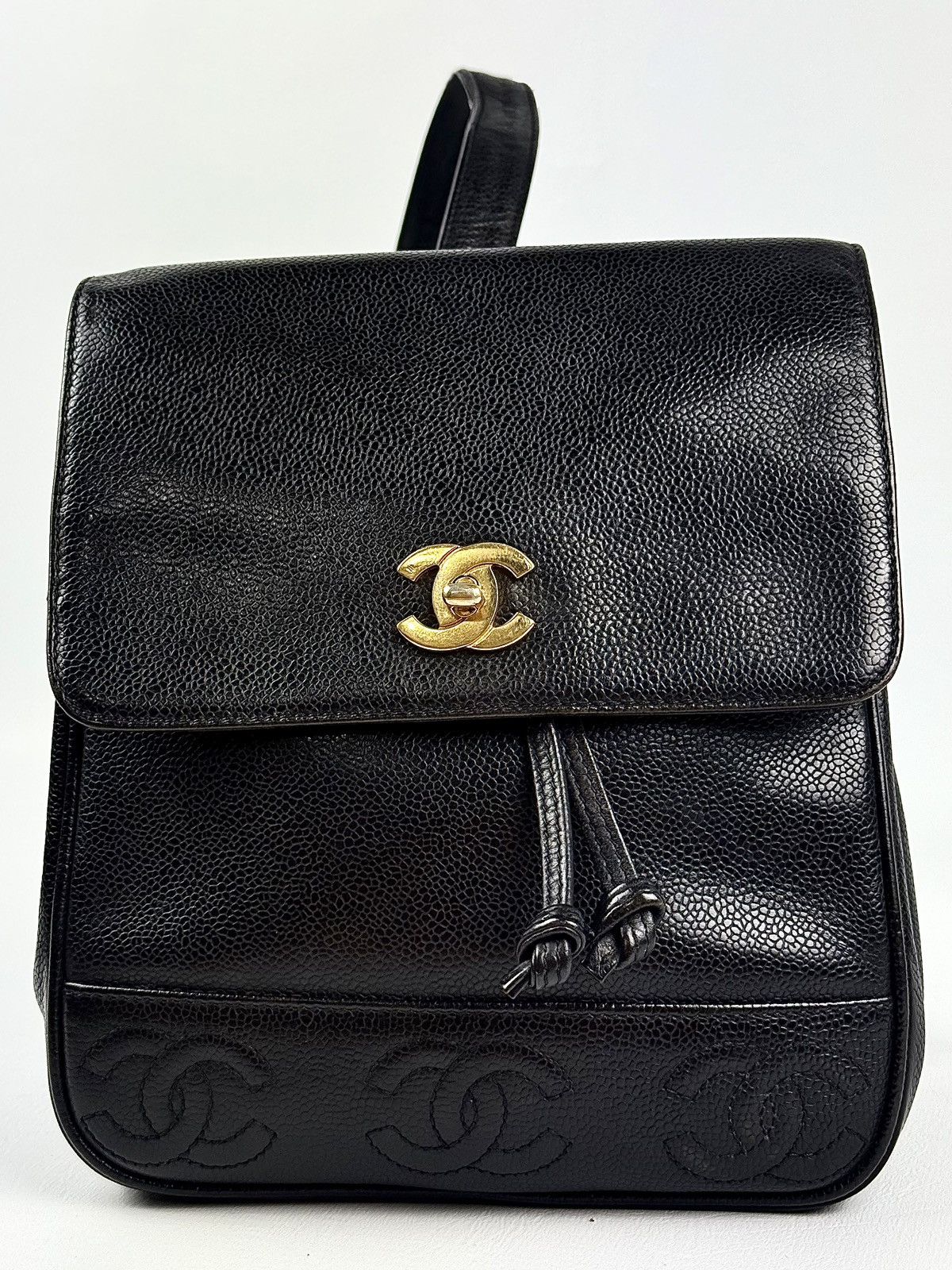 Chanel Chanel - Lagerfeld - 1994 - Triple CC - Mini Caviar Backpack Size ONE SIZE - 3 Thumbnail
