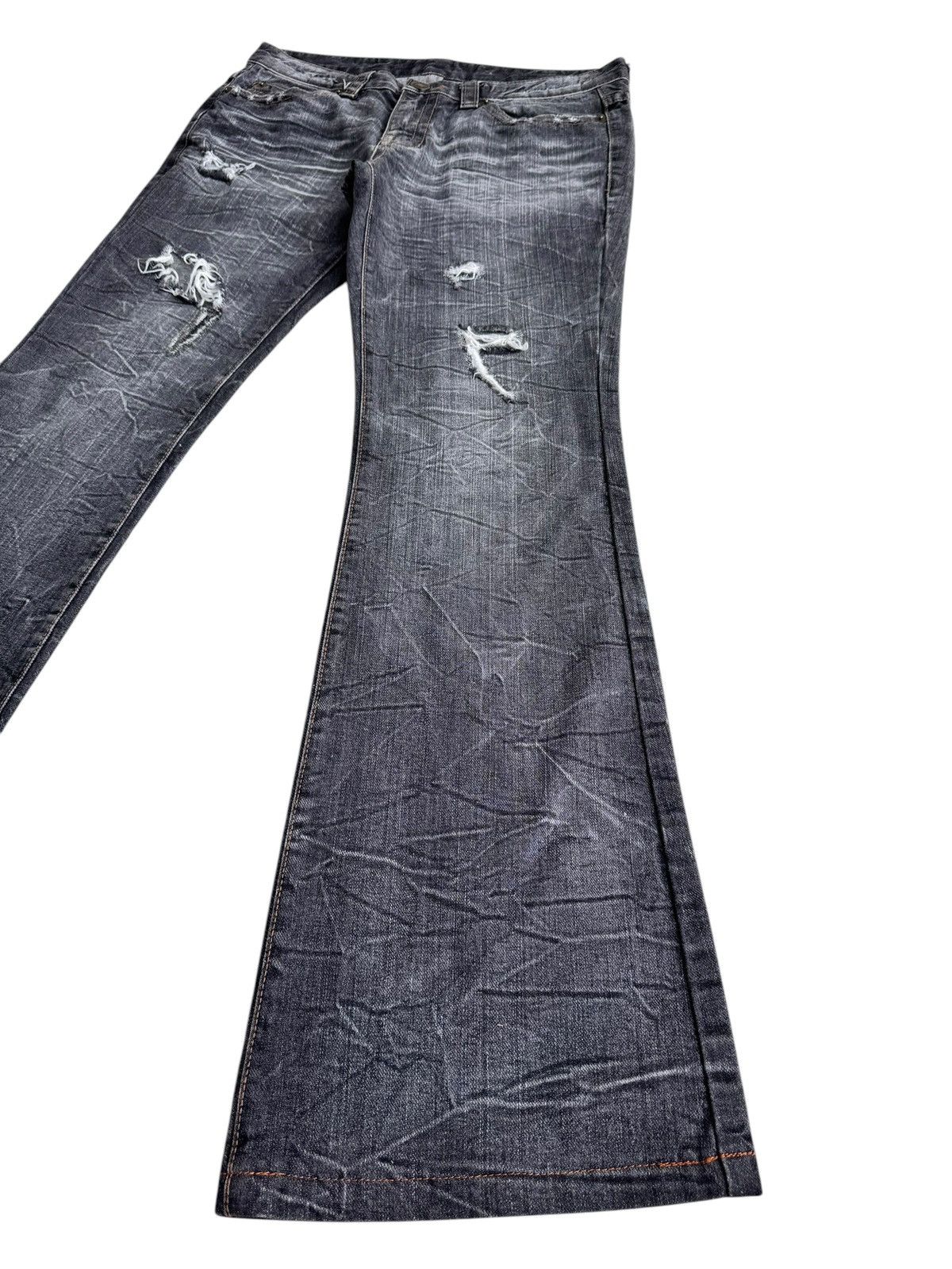 HyperDenim 🔥Achival Japanese Brand AGAT Distressed Flare Jeans Size US 32 / EU 48 - 6 Thumbnail