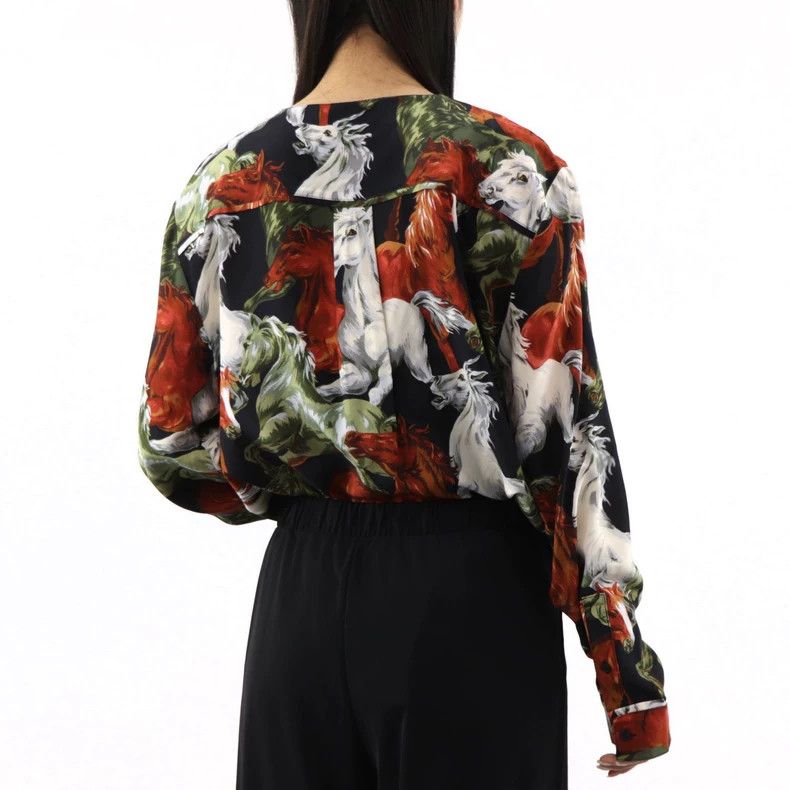 Kenzo KENZO Retro silk slanted collar long sleeves Size XXS / US 00 / IT 34 - 4 Thumbnail
