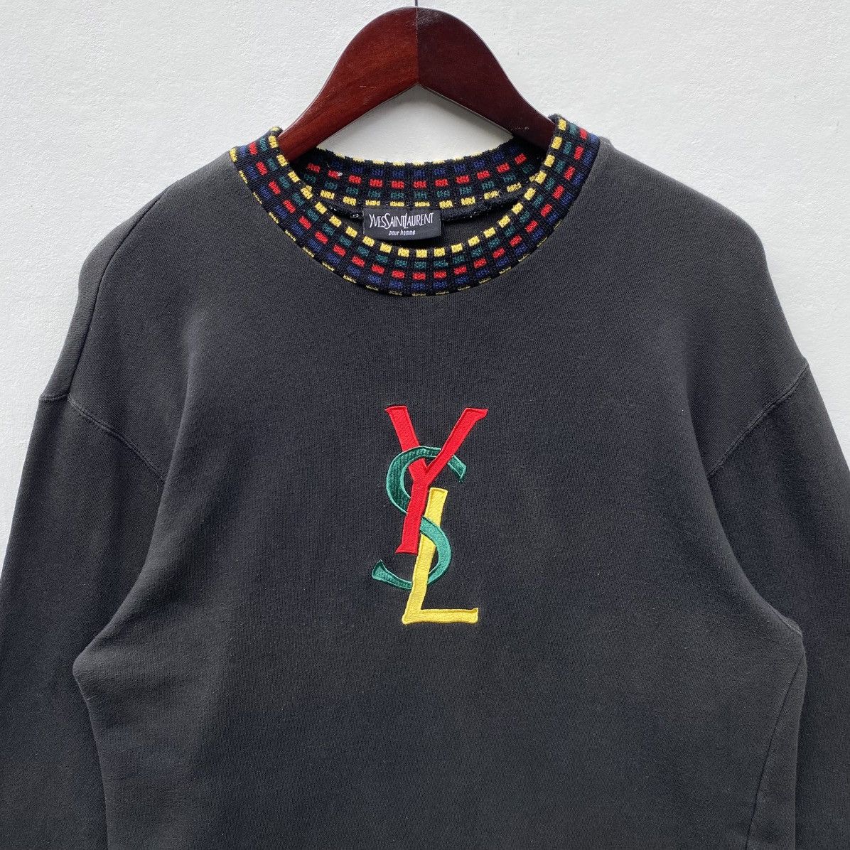 Yves Saint Laurent Vintage Yves Saint Laurent Sweatshirt Embroidery Logo YSL Size US L / EU 52-54 / 3 - 6 Thumbnail