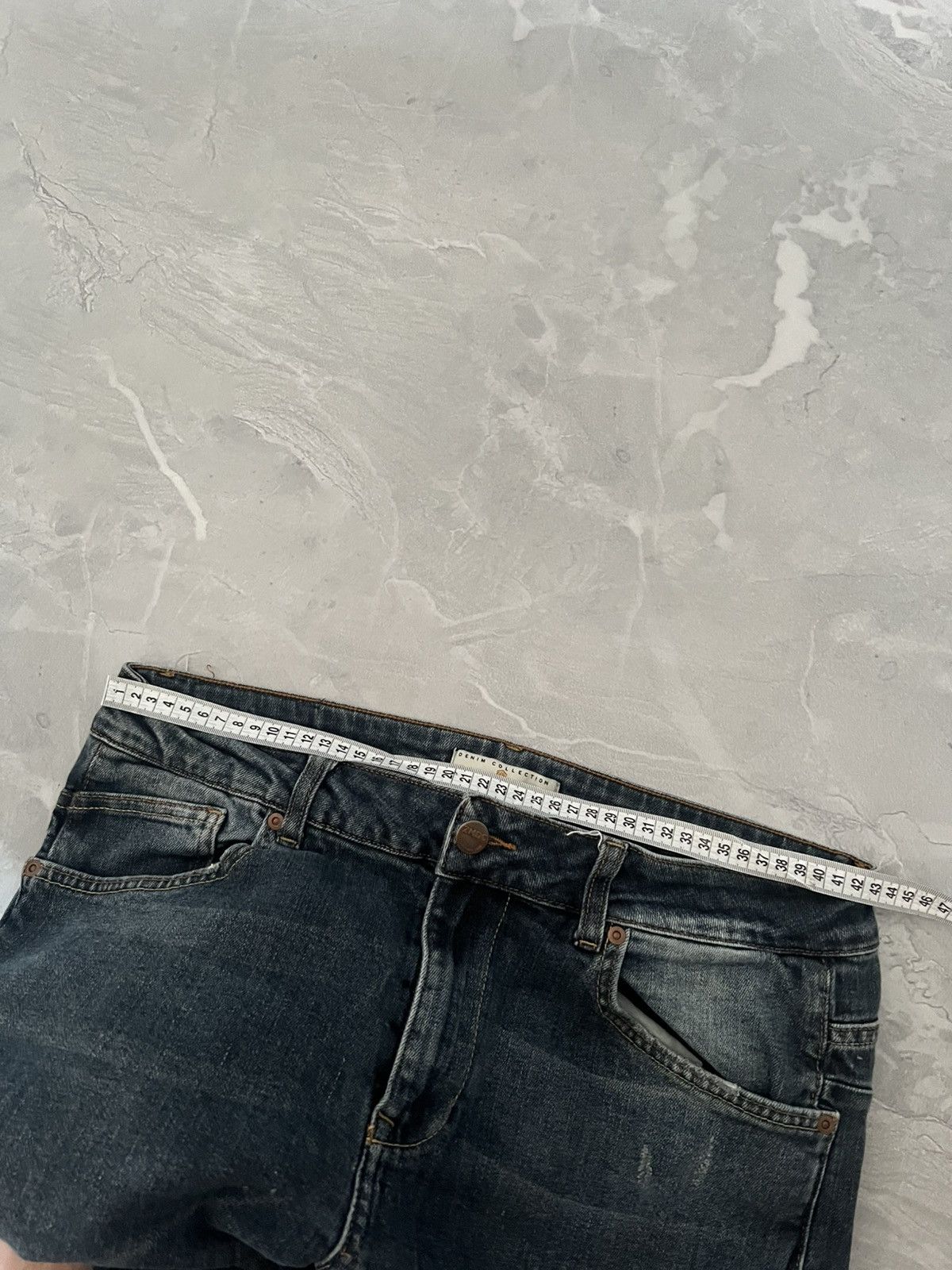 Japanese Brand Faded Slim Fit Black Jeans/ Everyday Minimal Look Glamour Size US 33 - 7 Thumbnail