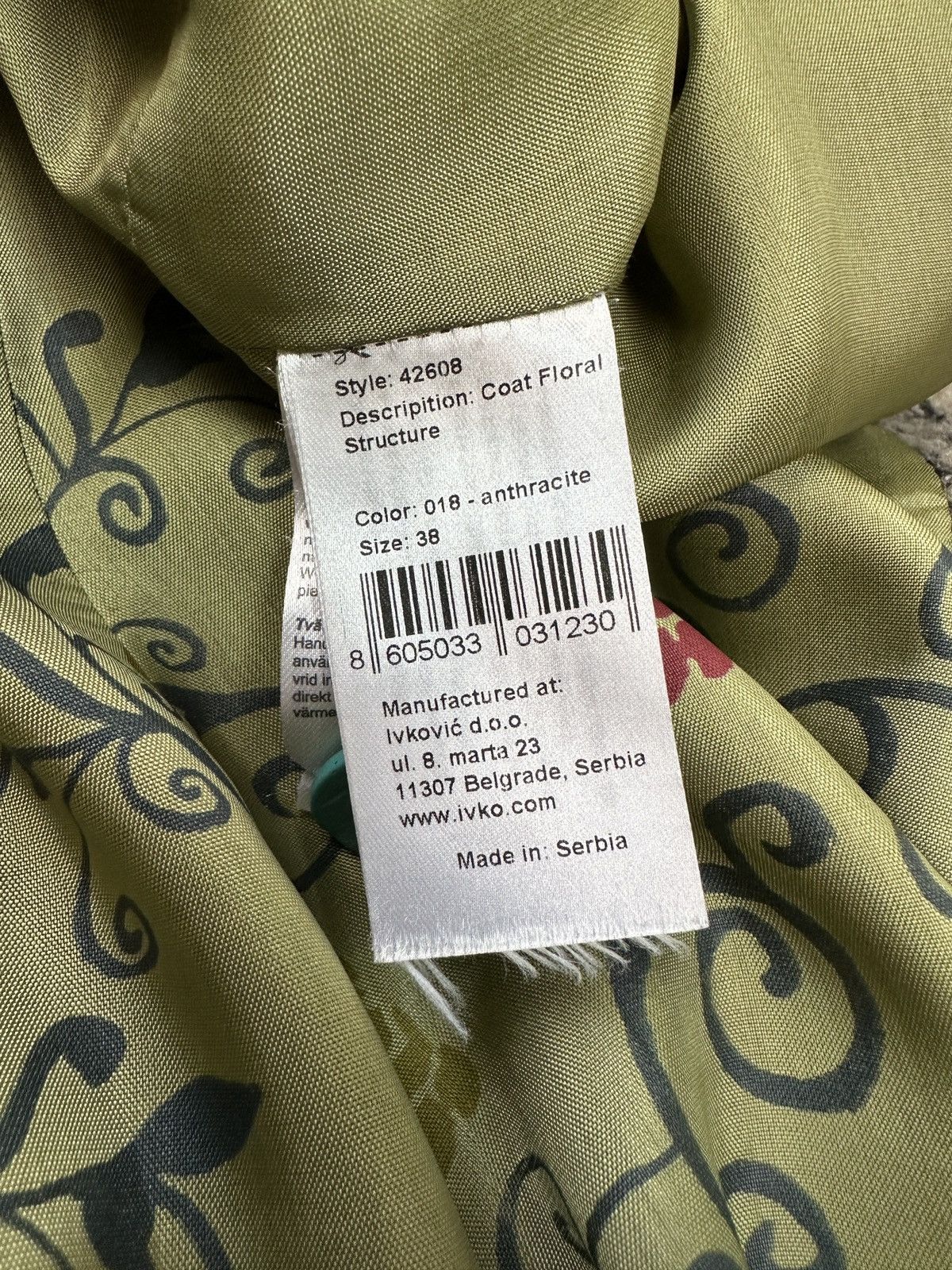 Other IVKO Coat Floral Structure Anthracite Long Jacket size 38 Size M / US 6-8 / IT 42-44 - 12 Thumbnail