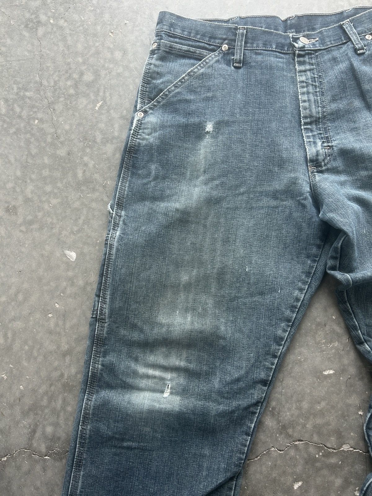 Vintage × Wrangler Vintage Y2K Carhartt Style Carpenter Denim Jeans Baggy Size US 34 / EU 50 - 2 Thumbnail