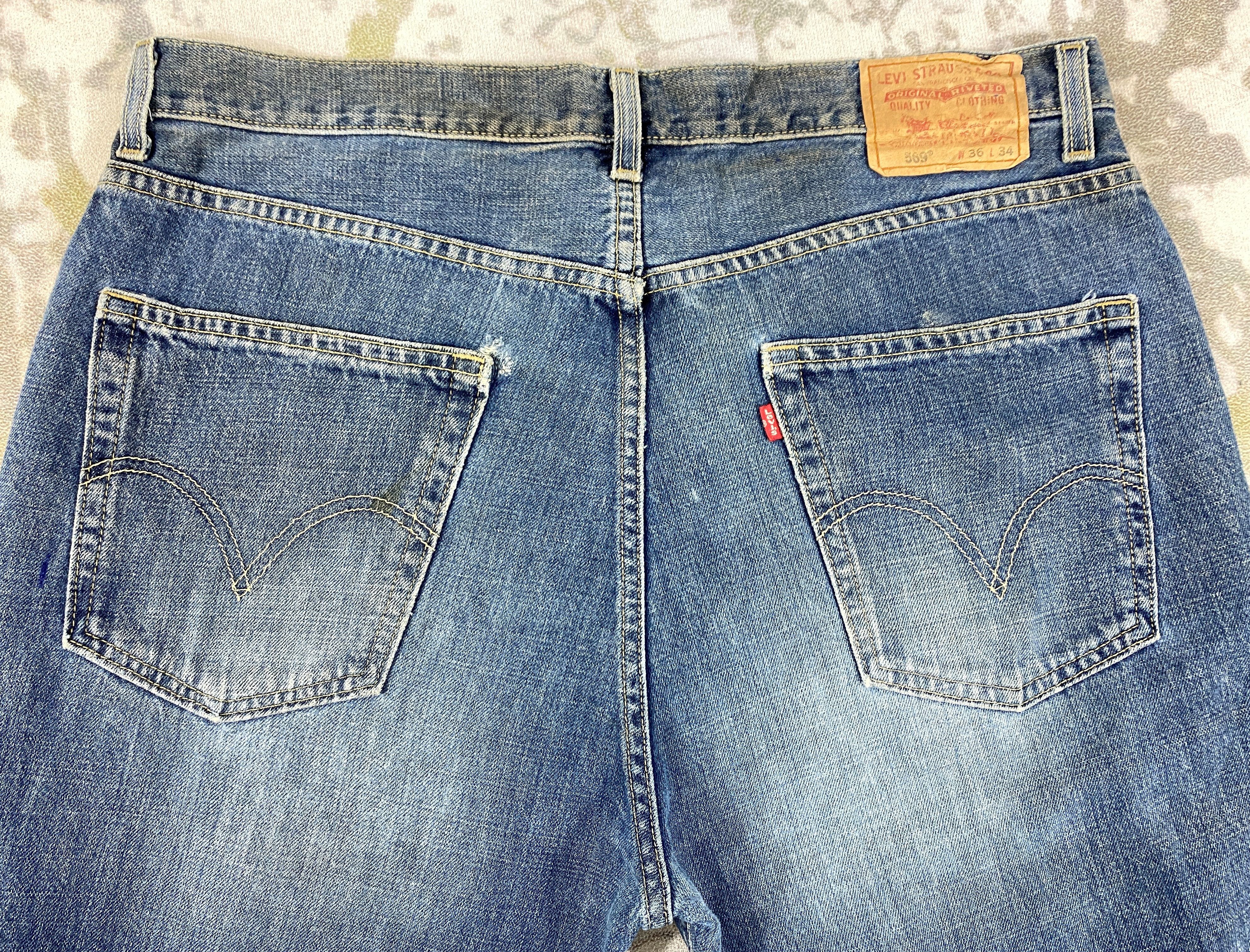 Levi's Vintage Levi's 569 Loose Straight Denim 39 x 33.5 -JN705 Size US 39 - 4 Thumbnail