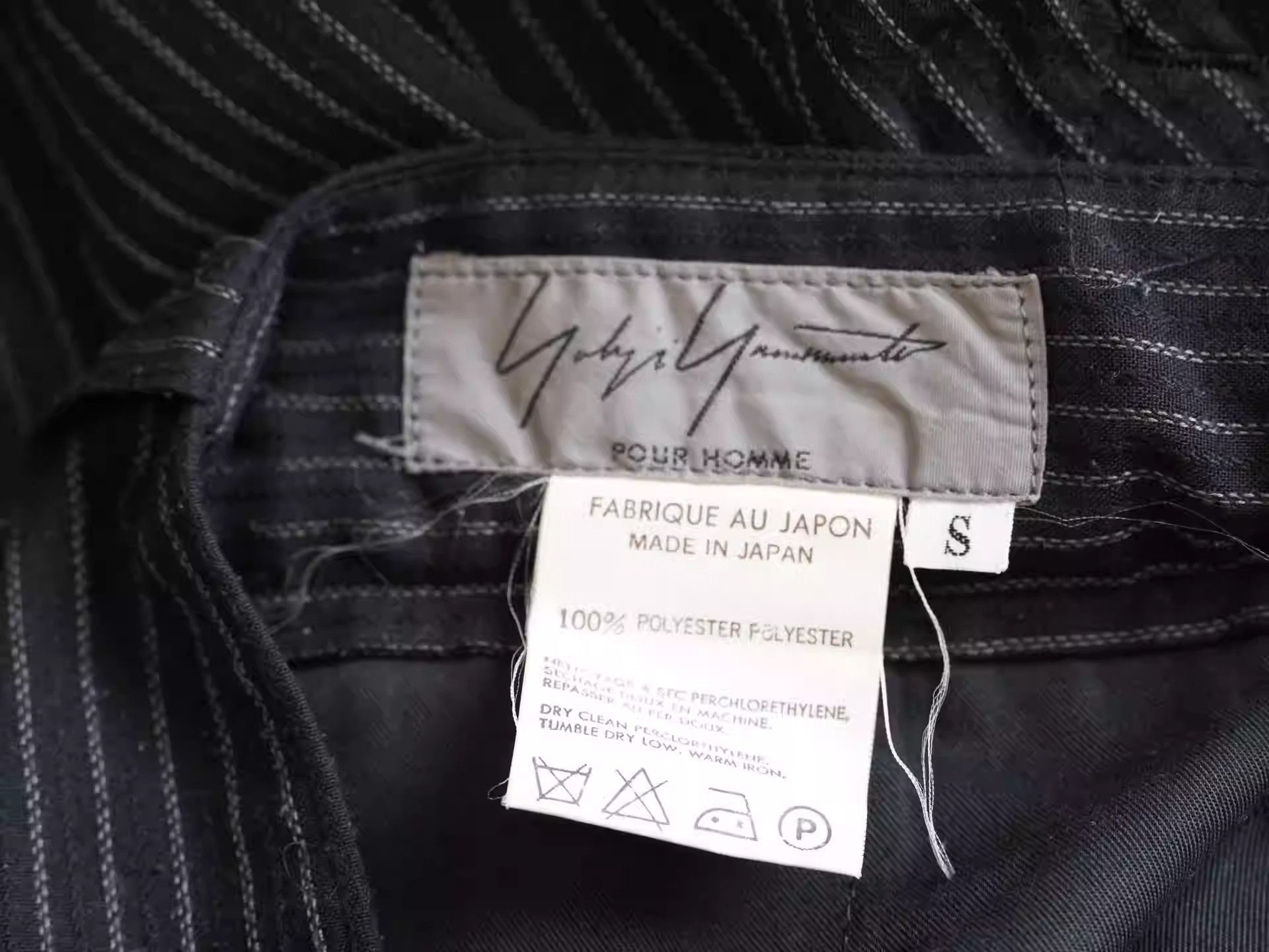 Yohji Yamamoto Yohji Yamamoto 96SS Dark Embroidered Striped Pants-2505 Size US 30 / EU 46 - 3 Thumbnail