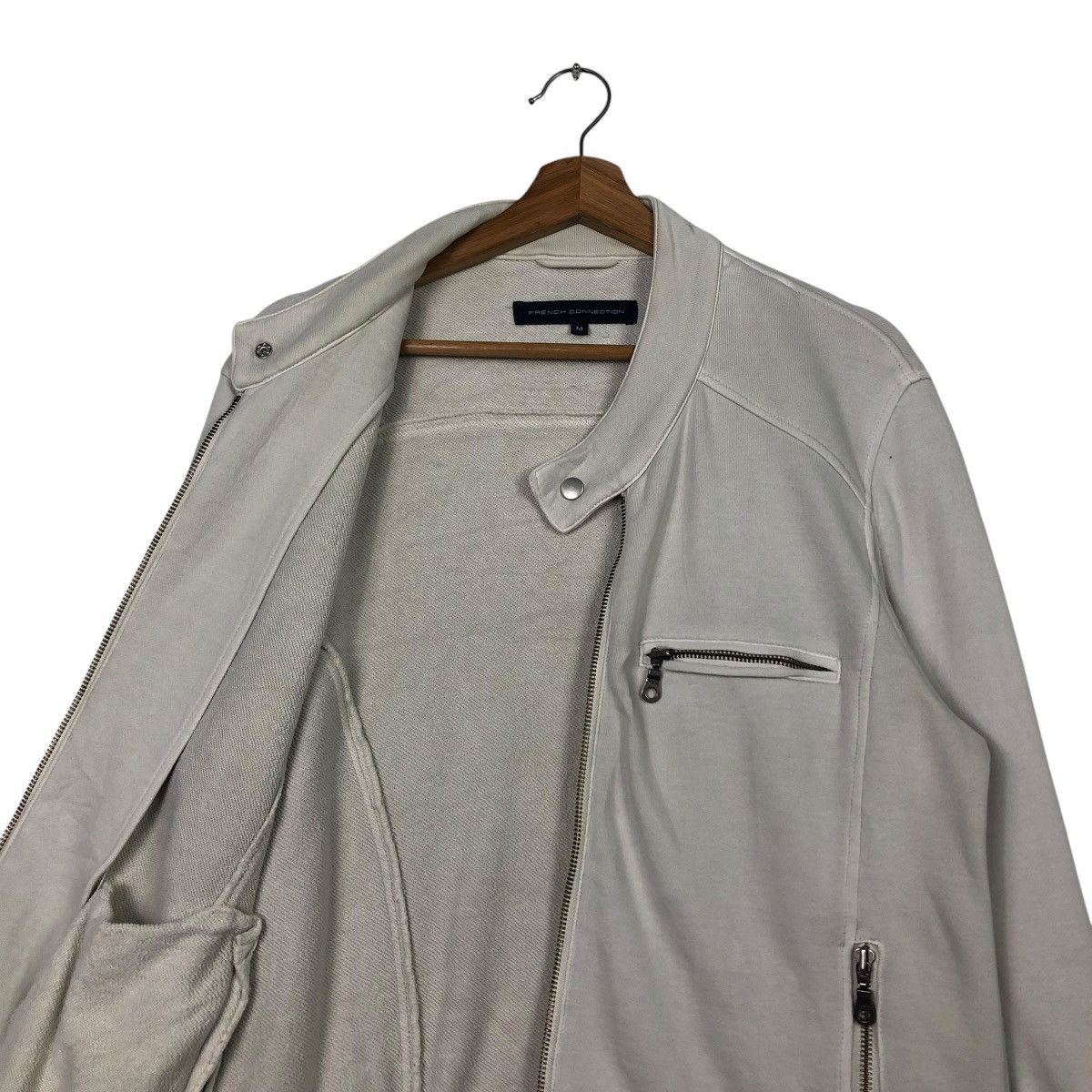 Issey Miyake 🔥VINTAGE CROPPED BIKER JACKET FRENCH CONNECTION BONDAGE Size US M / EU 48-50 / 2 - 14 Thumbnail