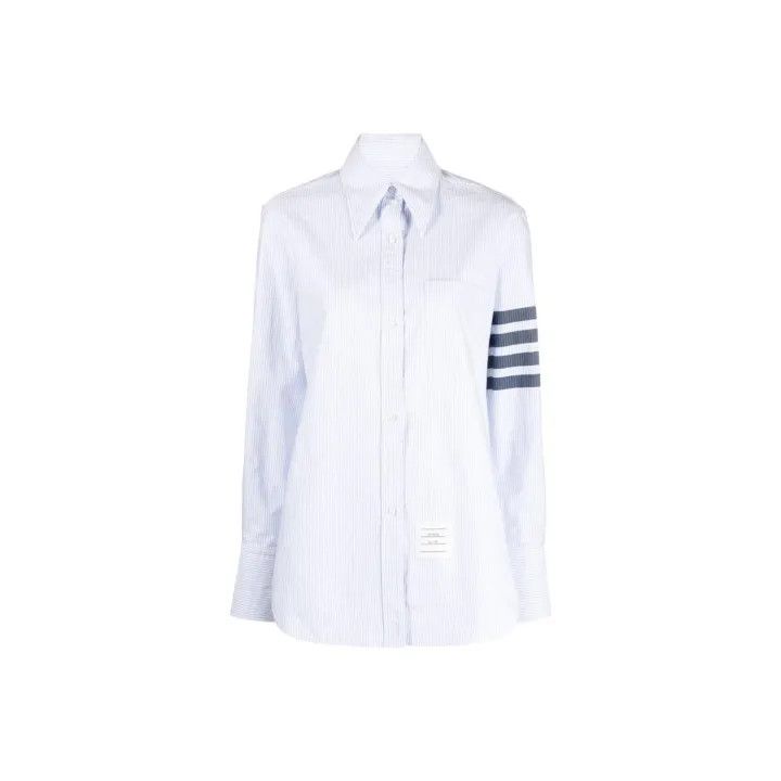 Thom Browne Thom Browne Classic Striped Long Sleeve Shirt 0079 Size M / US 6-8 / IT 42-44 - 1 Thumbnail