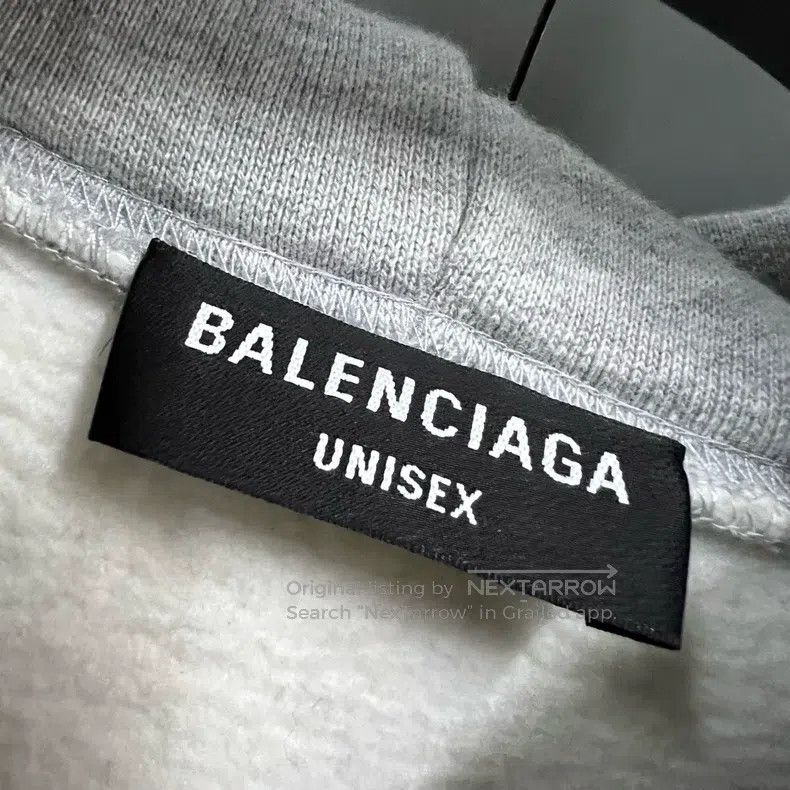 Balenciaga Balenciaga Gray Front Logo Printed Hoodie Size US S / EU 44-46 / 1 - 5 Thumbnail