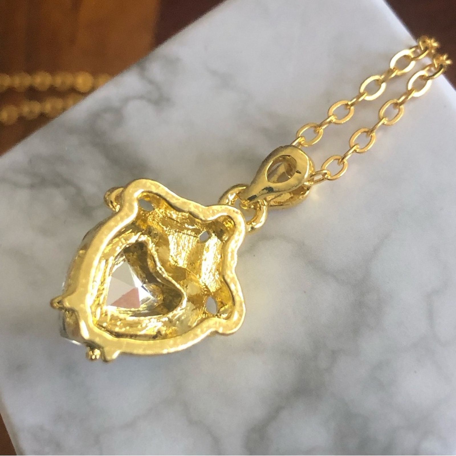Jewelry Ladies heart shape faceted rainbow crystal necklace Size ONE SIZE - 4 Thumbnail