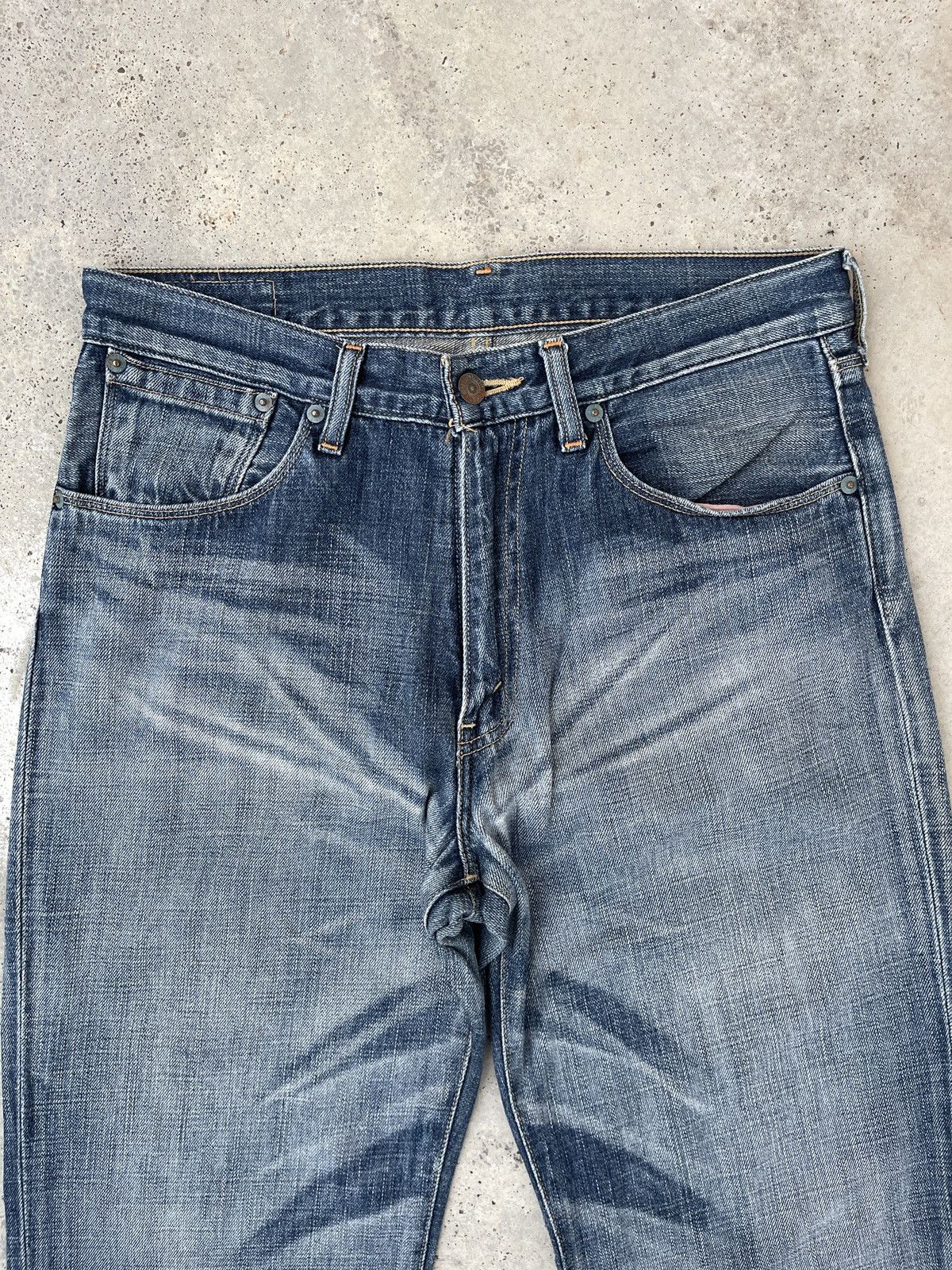 Levi's × Levi's Vintage Clothing × Vintage Levi’s 552 Vintage Y2K Faded Blue Denim Jeans Size US 32 / EU 48 - 2 Thumbnail