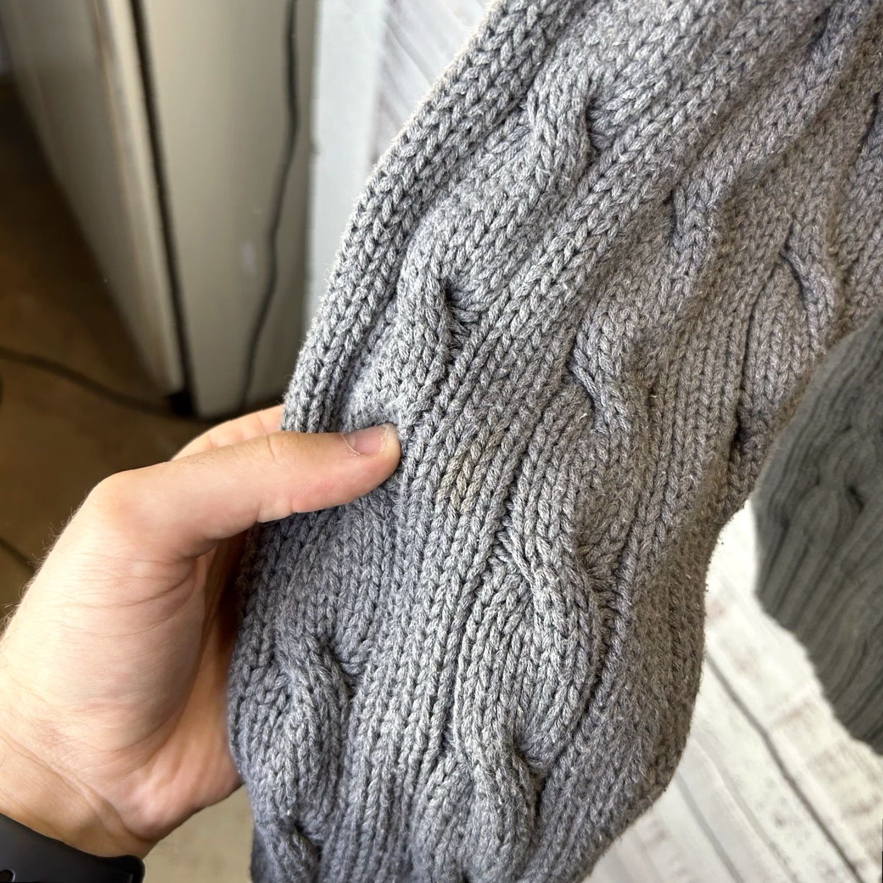 Gap VINTAGE Gap Cable Knit Cr icket Tennis Pullover V-Neck Sweater Heavyweight Large Size US L / EU 52-54 / 3 - 7 Thumbnail