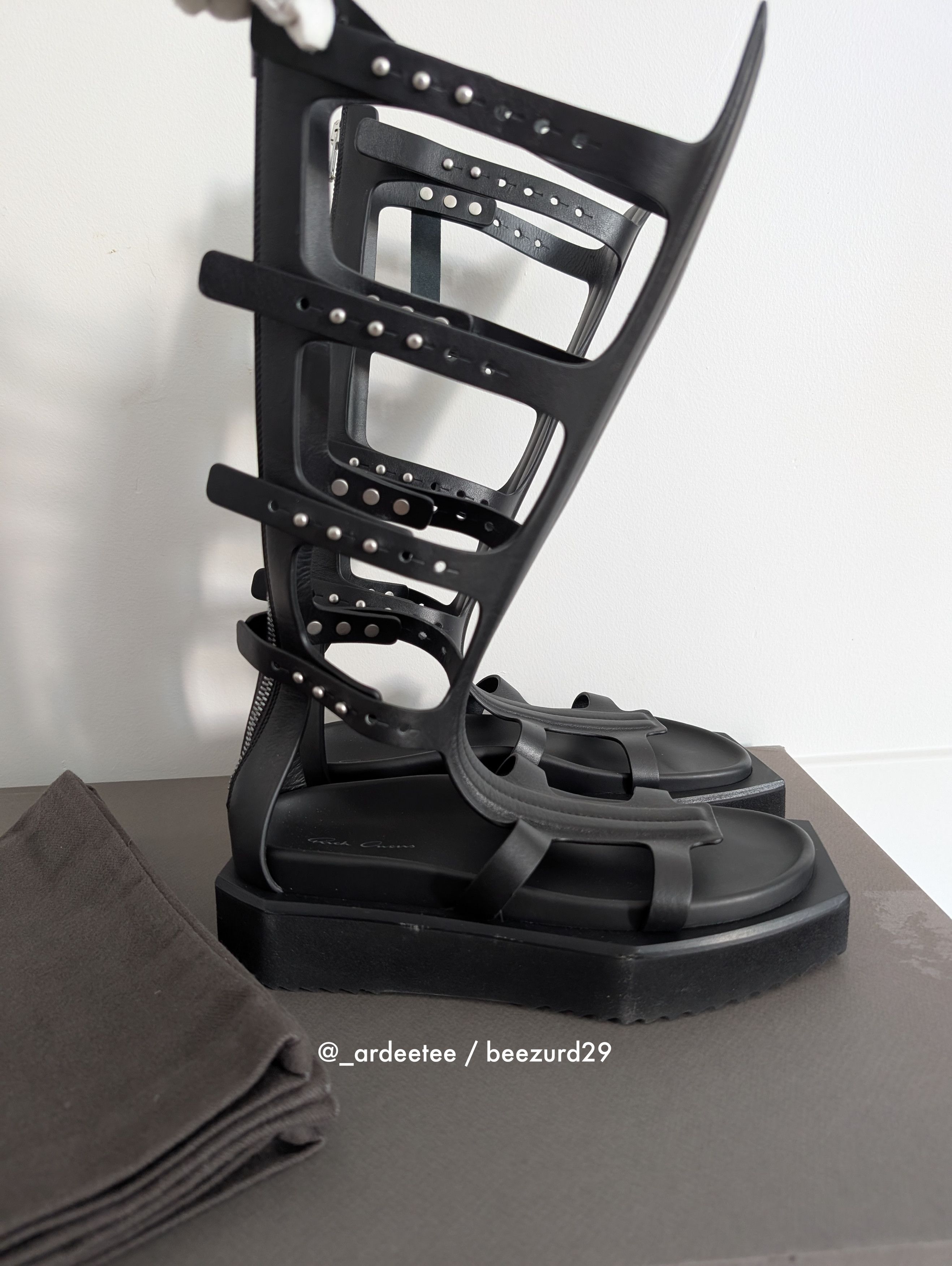 Rick Owens 💥TURBO CYCLOPS SPARTAN HIGH GLADIATOR SANDALS $3300 Size US 8 / EU 41 - 1 Thumbnail