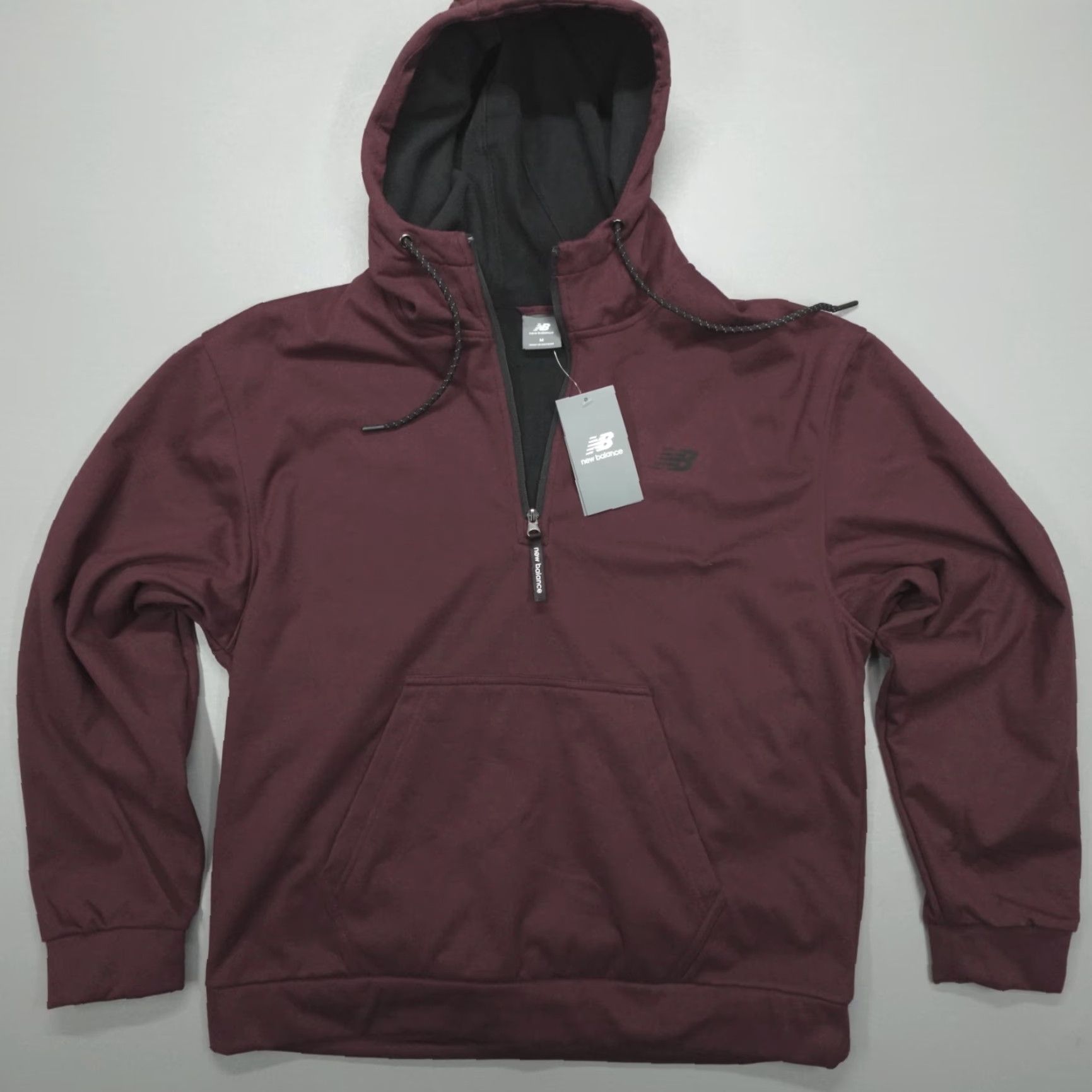 New Balance New Balance Hoodie 1/4 Zip Fleece Lined Men's Size M Burgundy Soft-Touch Warmth Shirt Pullover Zip Hooded Clothing Fitness Sports Mens Size US M / EU 48-50 / 2 - 3 Thumbnail