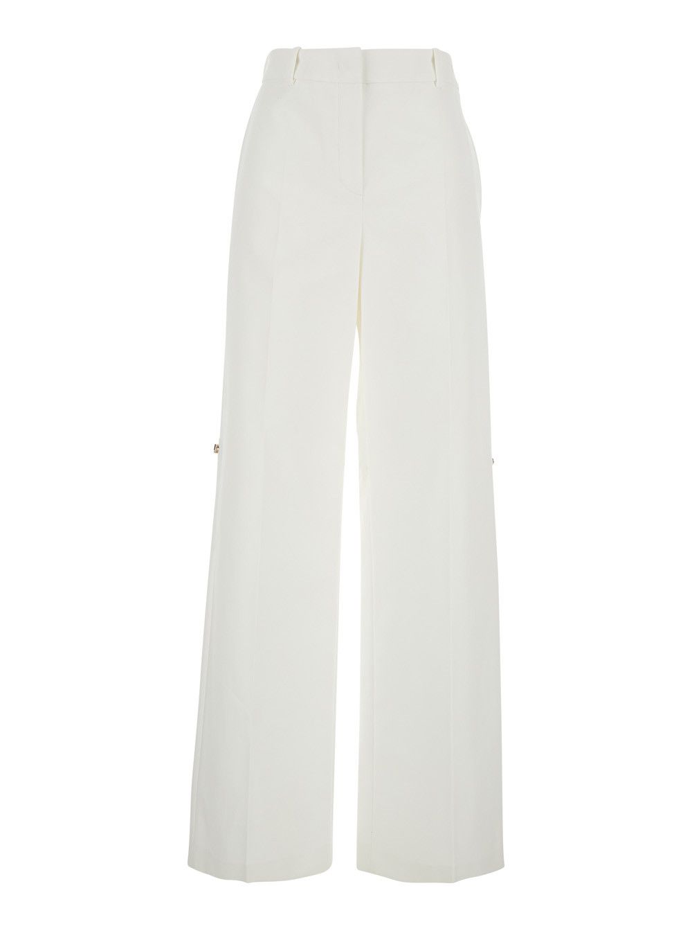 Fendi White Straight-Leg Cotton Trousers for Women Size 28" / US 6 / IT 42 - 1 Thumbnail