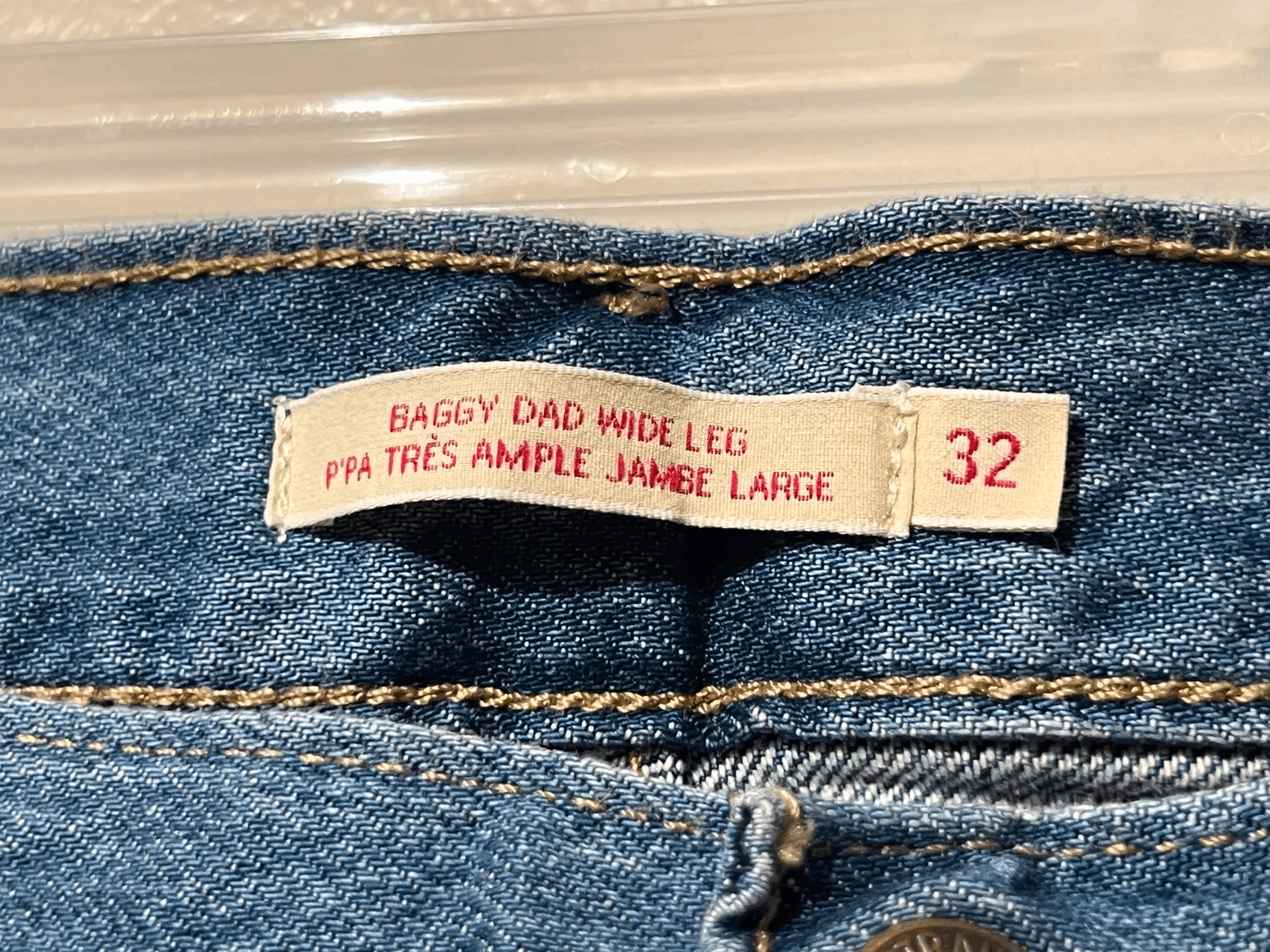 Levi's Baggy Dad Wide Leg Cause and Effect Jeans Size US 32 / EU 48 - 3 Thumbnail