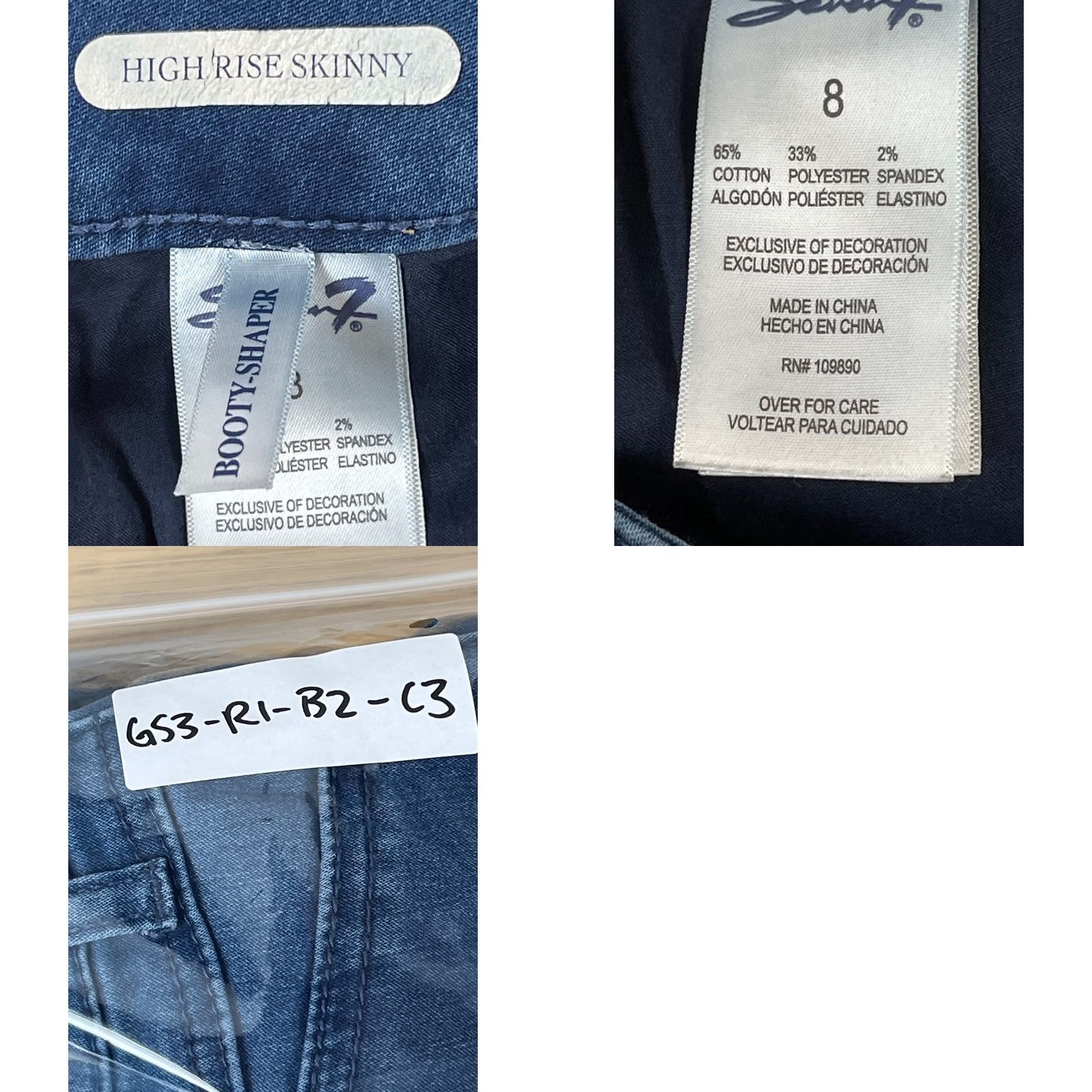 Vintage Seven7 Jeans Womens 8 Booty Shaper High Rise Skinny Medium Wash Stretch Denim Jeans - Blue Size 30" / US 8 / IT 44 - 8 Thumbnail