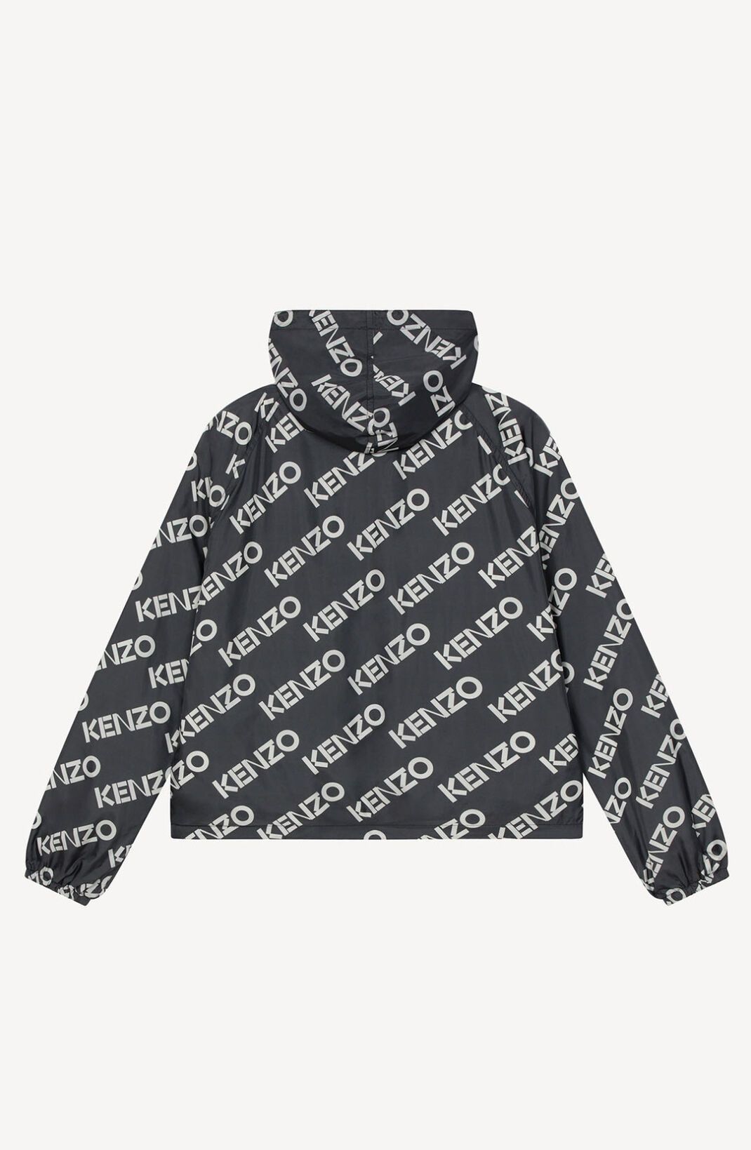 Kenzo o1y1025 Hooded Jacket in Lead/White Size S / US 4 / IT 40 - 2 Thumbnail