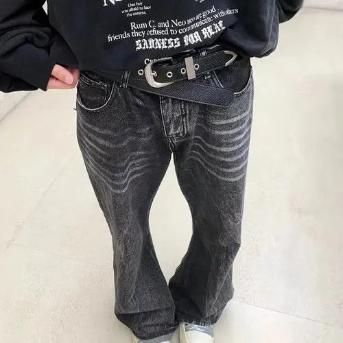 Japanese Brand VIBE Vintage washed ruined micro-flare wide-leg jeans Size US 34 / EU 50 - 8 Thumbnail