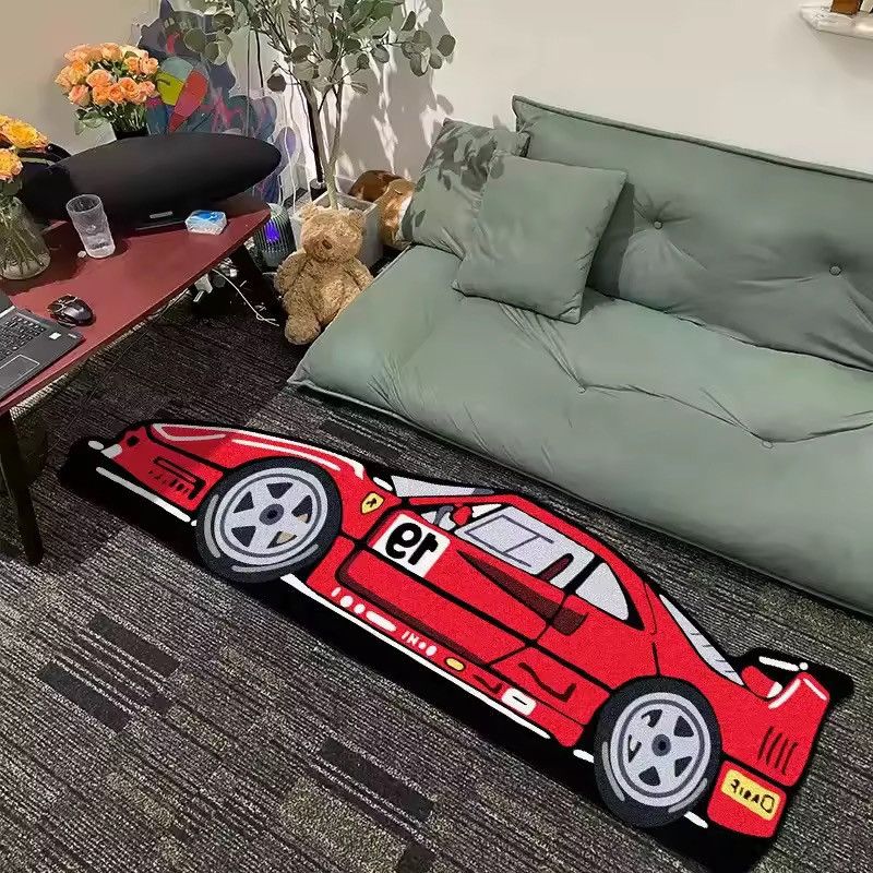 Other Handmade Custom Racing Car Bedroom Home Rug Carpet Size ONE SIZE - 2 Thumbnail