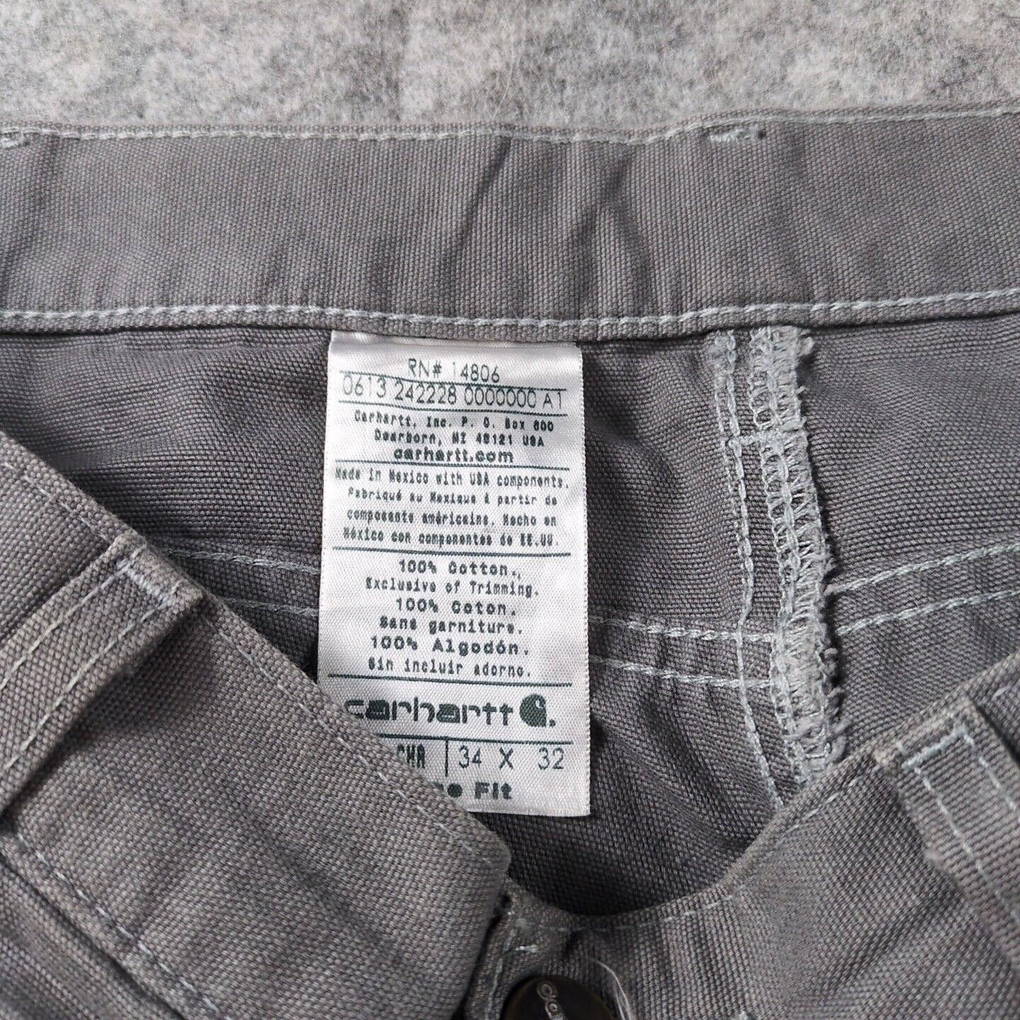 Carhartt Carhartt Carpenter Pants Men 34x32 Loose Fit Gray Canvas Size US 34 / EU 50 - 3 Thumbnail