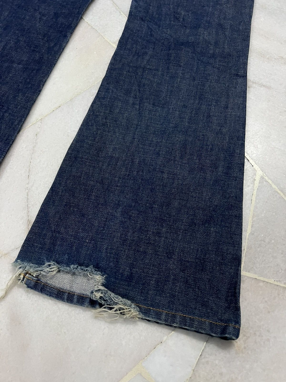 Japanese Brand 💥Flare💥90s Edwin 800SX Distress Bell Bottom Flare Jean Size US 29 - 16 Thumbnail