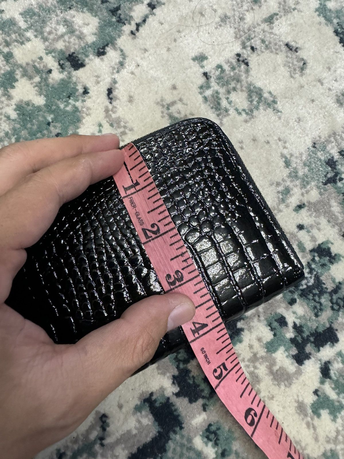 Designer × Leather JEANNE D' ARC CROCODILE LEATHER PATTERN BIFOLD ZIPPER WALLET Size ONE SIZE - 6 Thumbnail