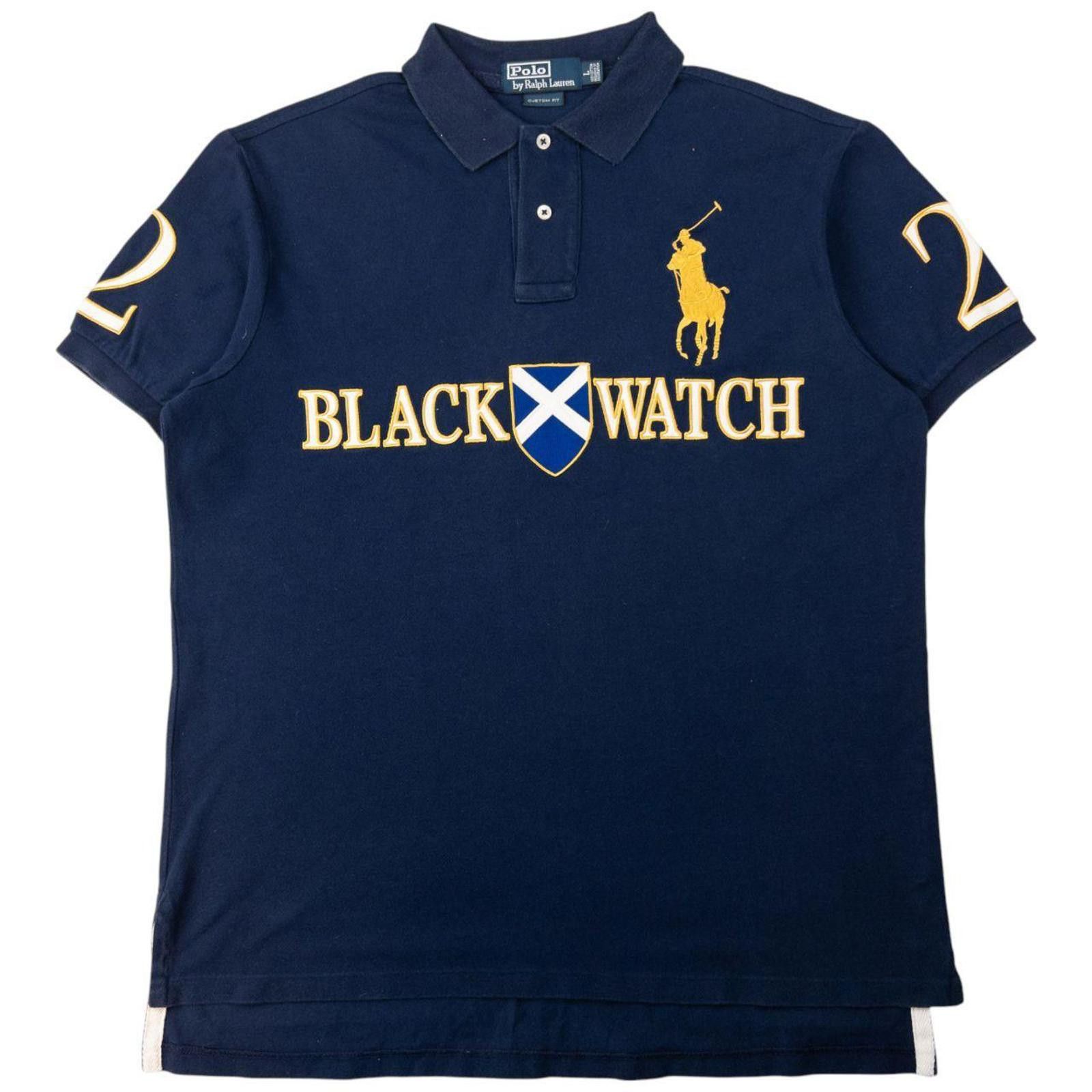 トップス Ralph Lauren BLACK WATCH POLO TEAM xs Polo Ralph Lauren Black Watch Polo Team Black Polo Shirt