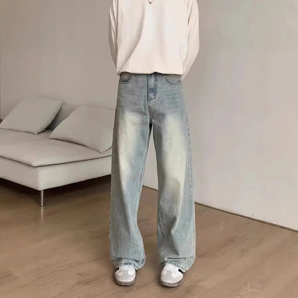 Japanese Brand Retro straight leg casual wide leg jeans Size US 32 / EU 48 - 6 Thumbnail