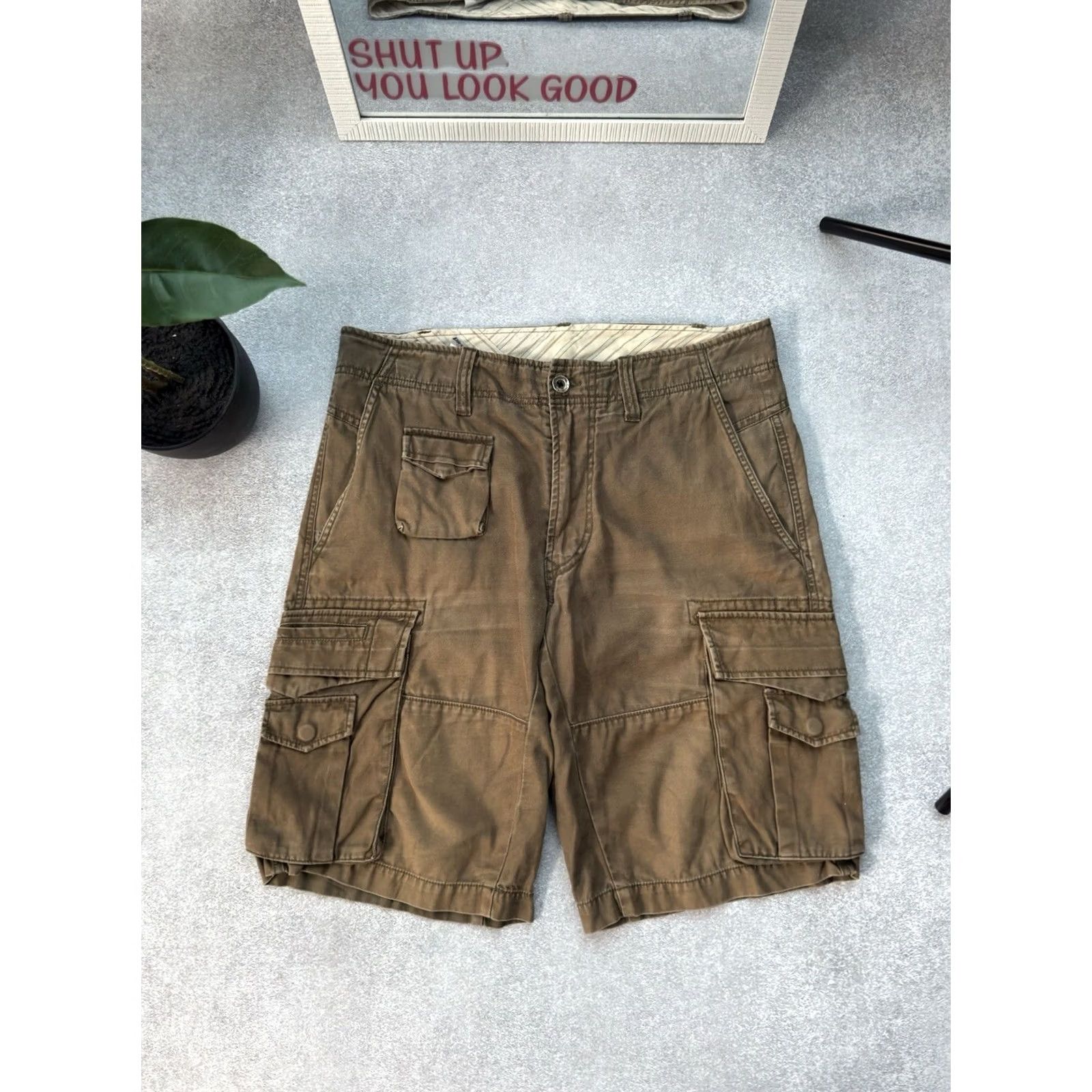 Diesel VINTAGE Diesel Cargo Shorts Men M Brown 90s Retro Y2K Streetwear Hip Hop Urban USA City Size US 31 - 2 Thumbnail
