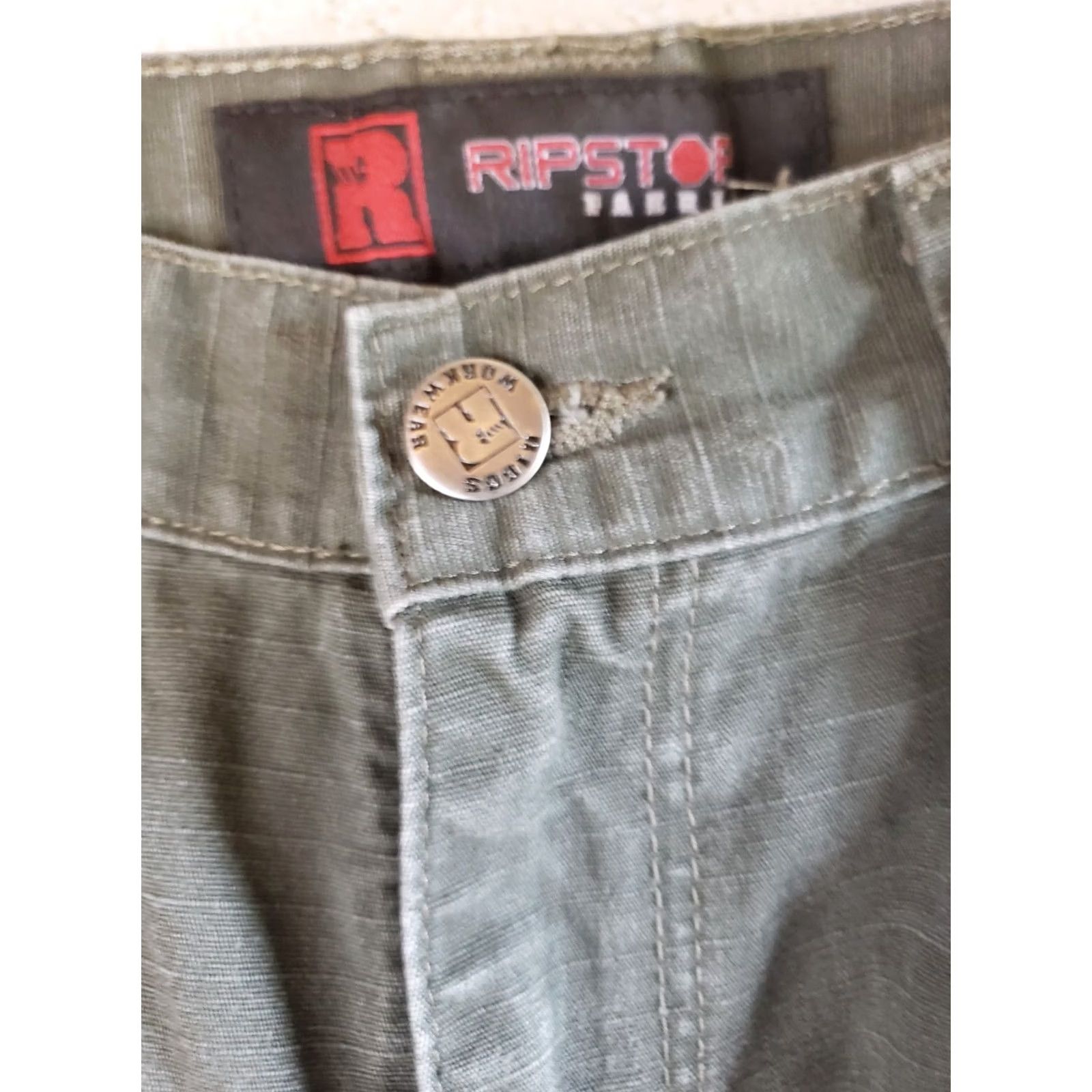 Wrangler Wrangler Riggs Workwear Pants Men's Green 36x34 Double Knee RipStop 3W060LD Size US 36 / EU 52 - 6 Thumbnail