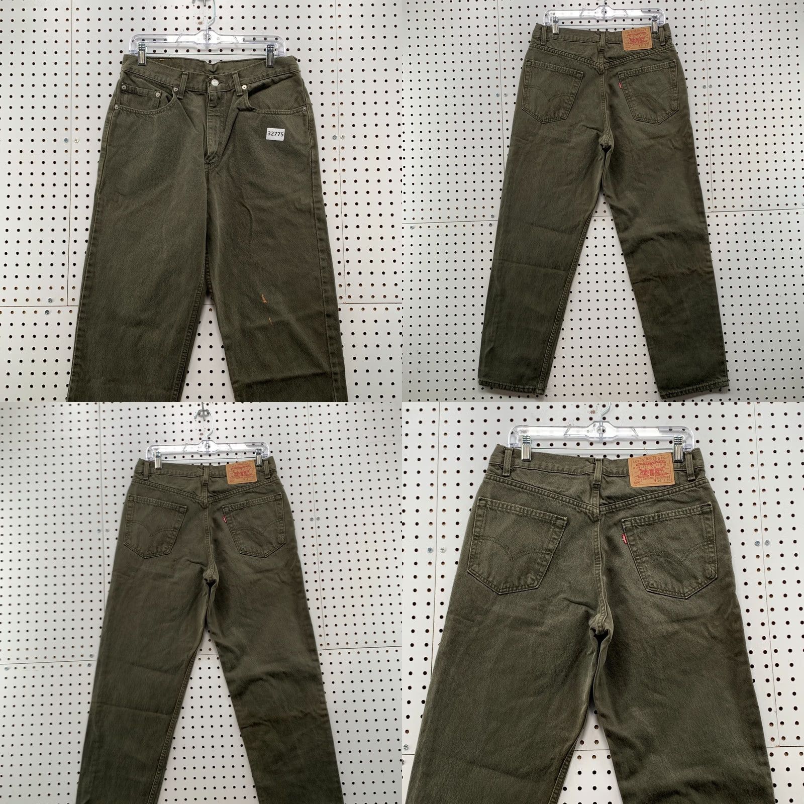 Levi's VINTAGE Levi's 550 Green Denim Jeans Mens 30 Relaxed Straight Made USA Size US 30 / EU 46 - 8 Thumbnail