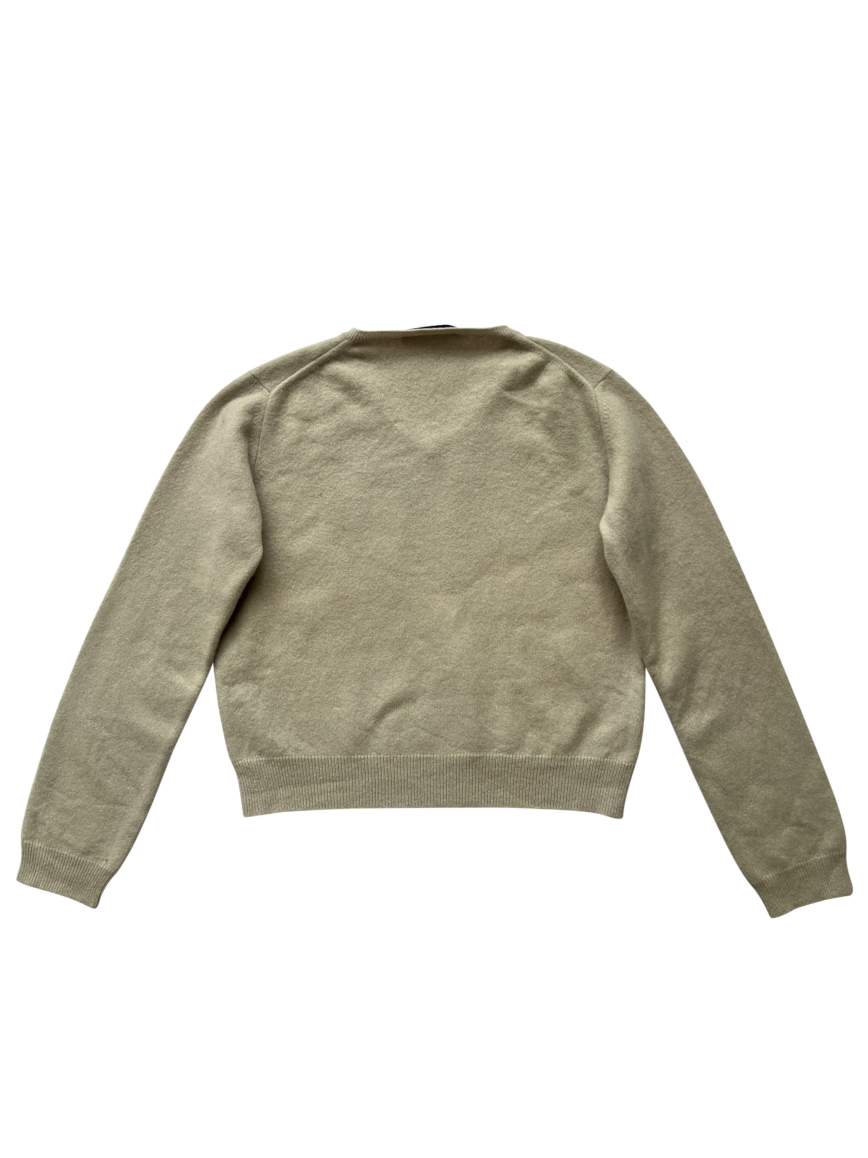 Jil Sander ⚡️QUICK SALE⚡️Jil Sander Stone Cropped V-Neck Knit Sweater Size S / US 4 / IT 40 - 2 Thumbnail