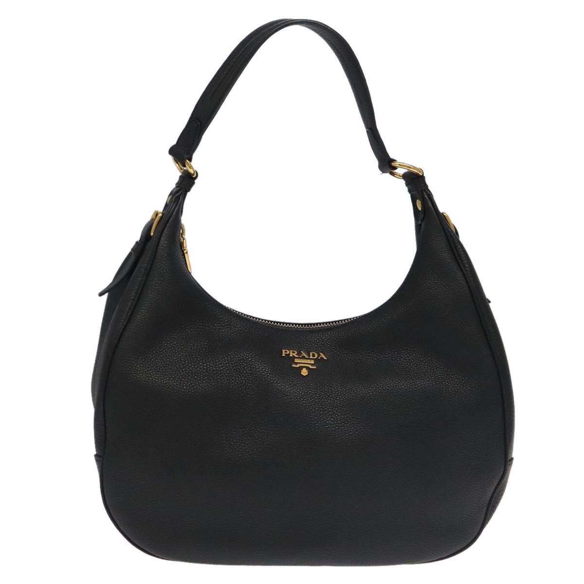 Prada Vitello Black Leather Shoulder Bag (Pre-Owned) Size ONE SIZE - 1 Thumbnail
