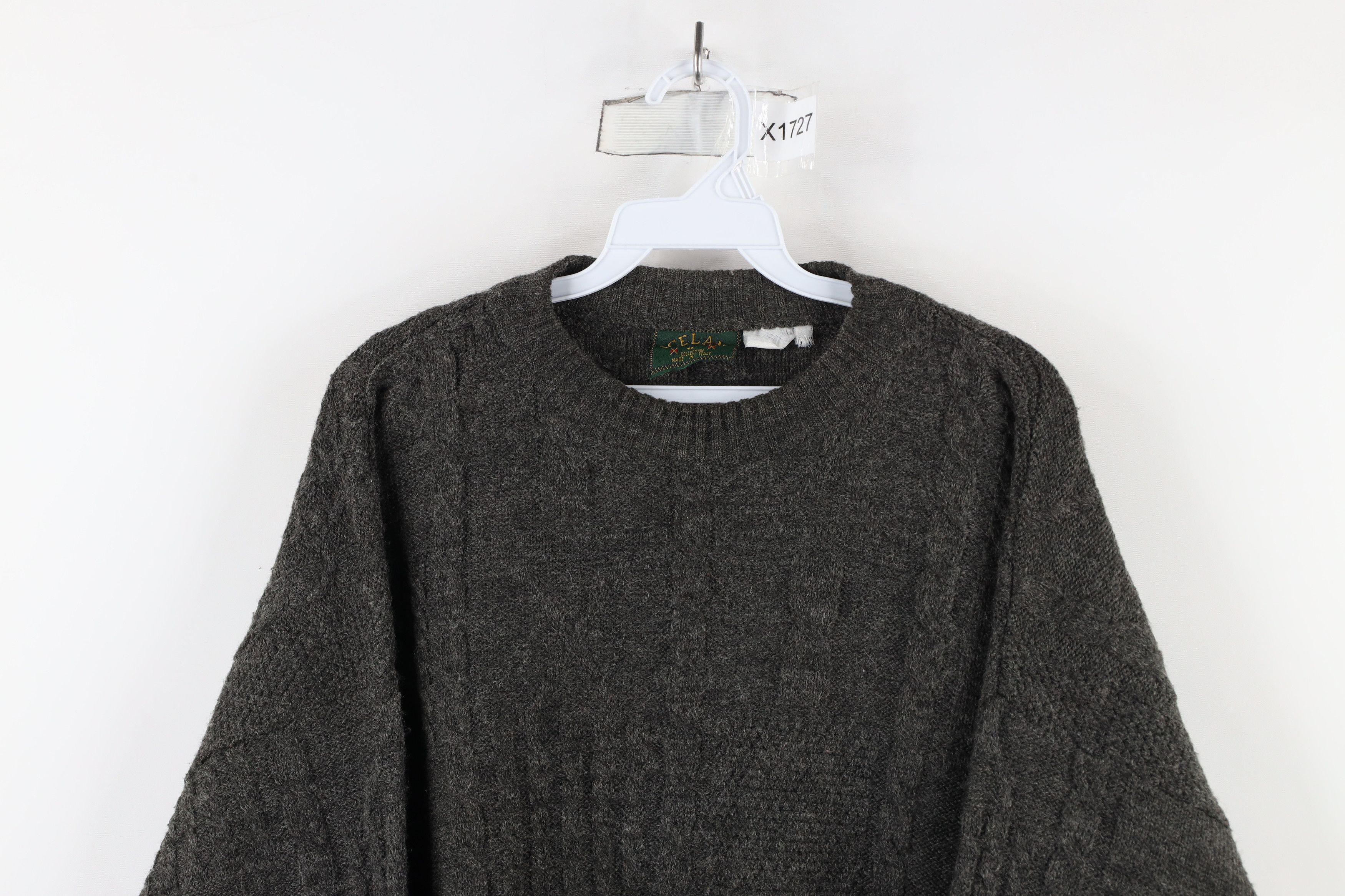 Vintage Vintage 90s Streetwear Blend Chunky Cable Knit Sweater Gray Size US M / EU 48-50 / 2 - 2 Thumbnail