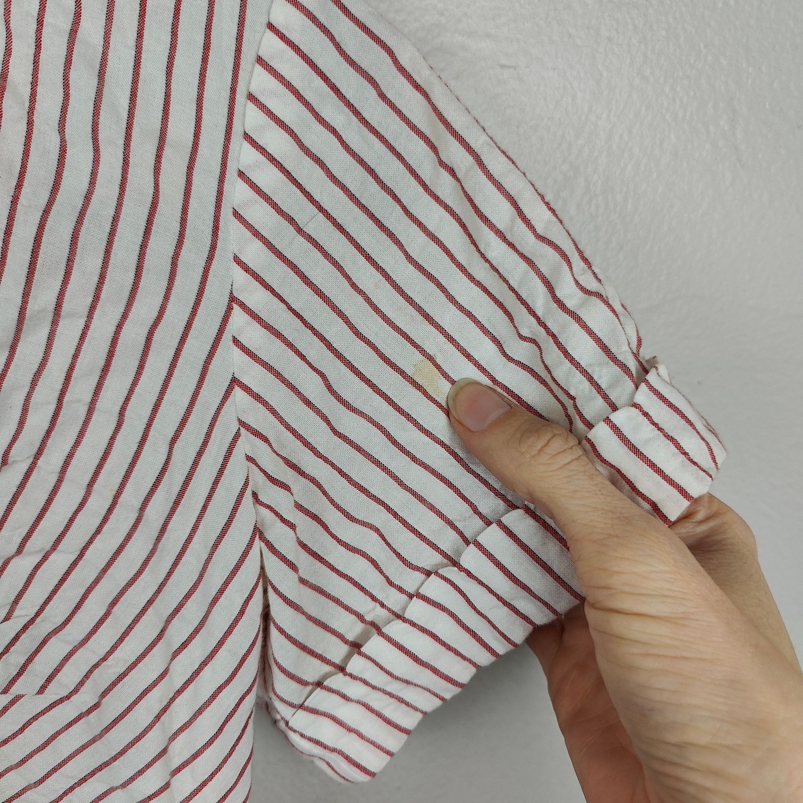 Allsaints AllSaints Alana Top 0 White Red Stripe Twist Front Crop Size XS / US 0-2 / IT 36-38 - 2 Thumbnail