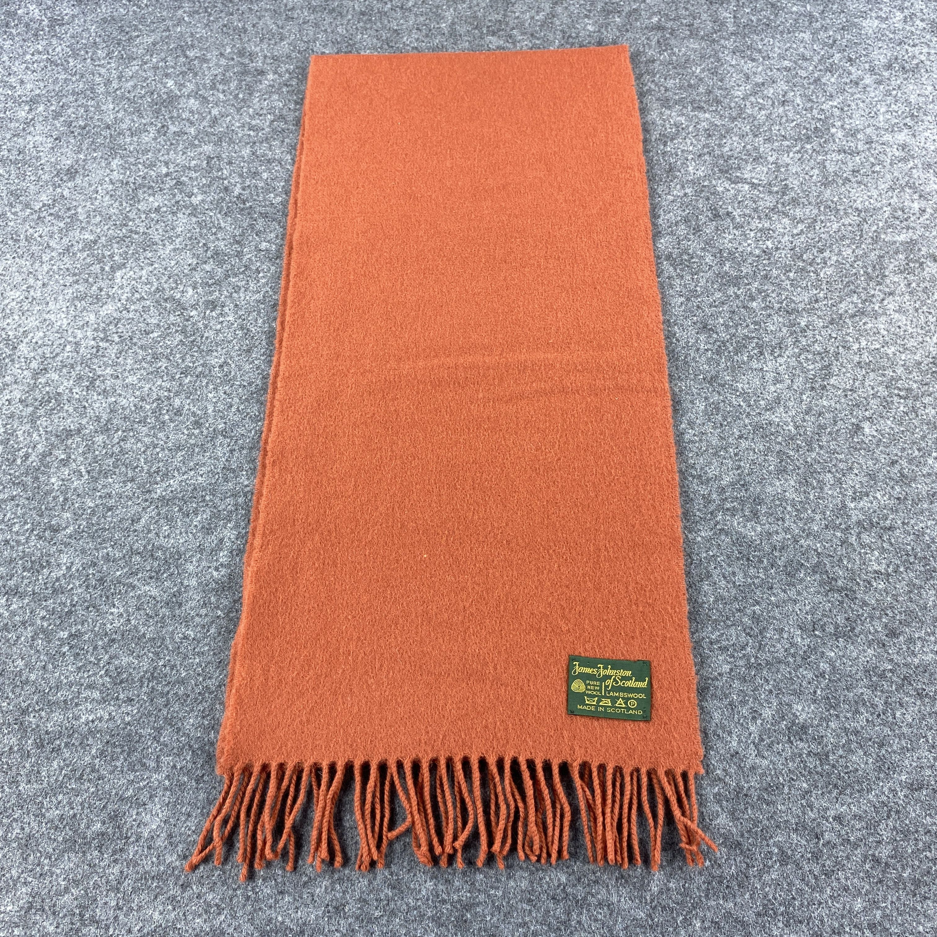 Vintage James Johnston Scarf # Muffler # Neckwear # z # D514 Size ONE SIZE - 3 Thumbnail