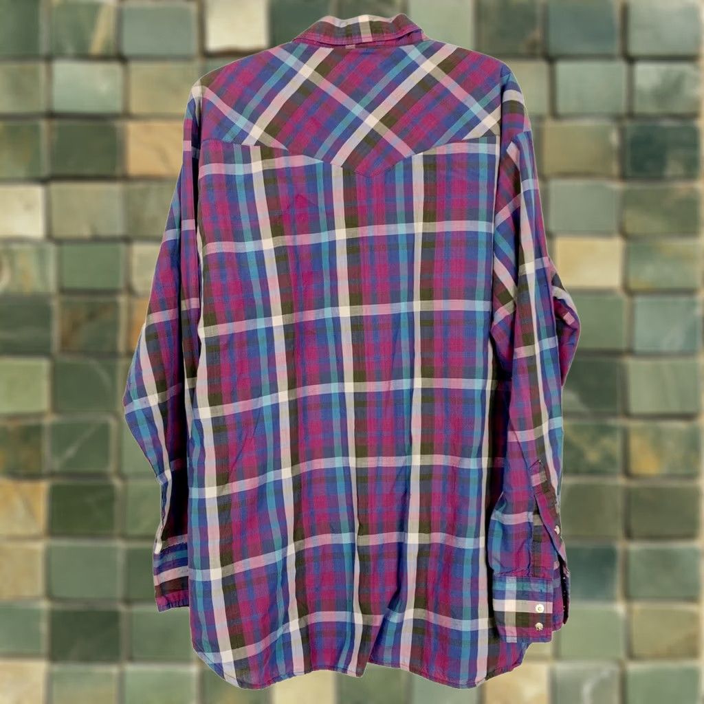 Vintage VINTAGE Rock Canyon Shirt XL Purple Western Pearl Snap Grunge 1980s Long Sleeve Cotton Size US XL / EU 56 / 4 - 1 Thumbnail