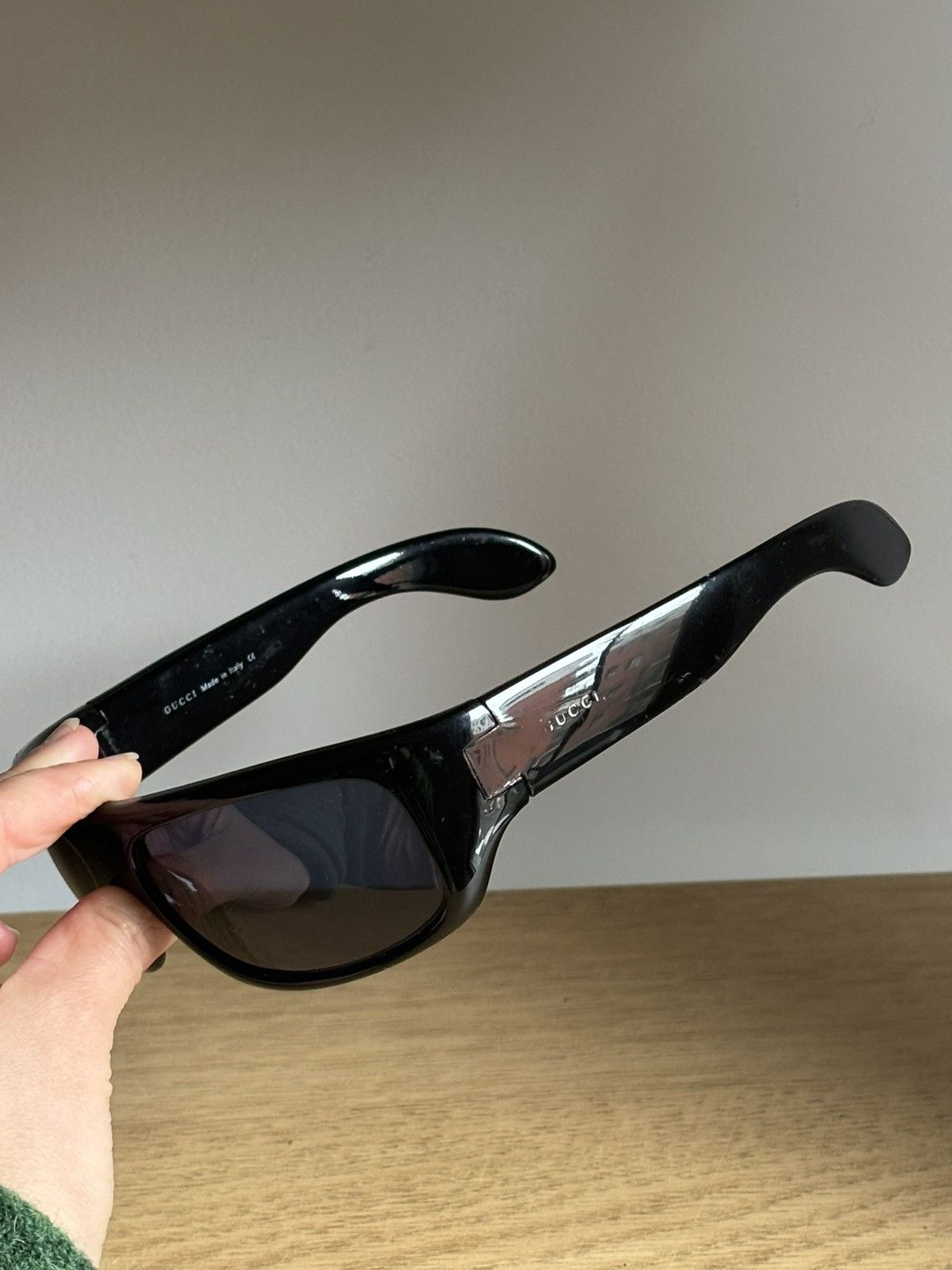 Gucci Gucci Sunglasses Mask Shield Sport Bike Pop Vintage Size ONE SIZE - 8 Thumbnail
