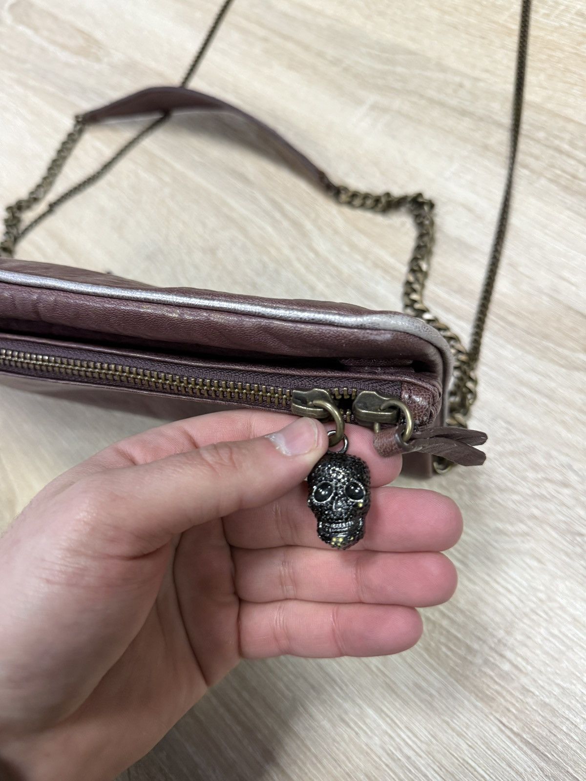 Zadig & Voltaire 🇫🇷💀 Vintage Zadig & Voltaire Rock Skull Leather Crossbody Bag Size ONE SIZE - 12 Thumbnail