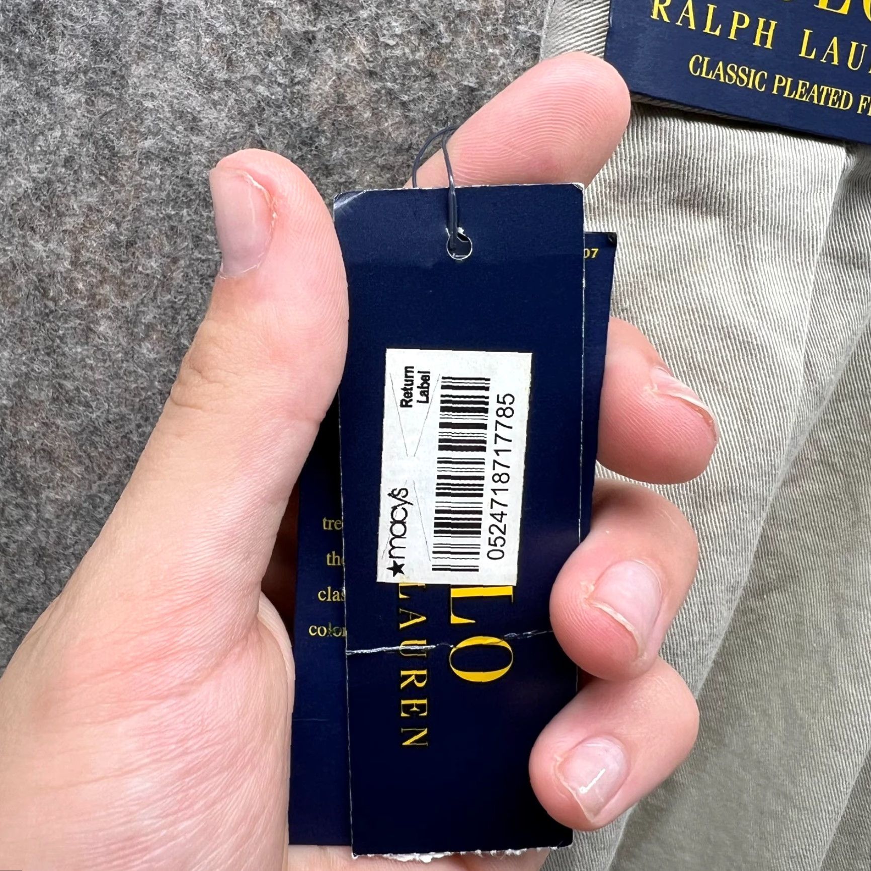 Polo Ralph Lauren Polo Ralph Lauren Andrew Pants Mens 42x30 Beige Classic Pleated Chino Casual Size US XL / EU 56 / 4 - 4 Thumbnail