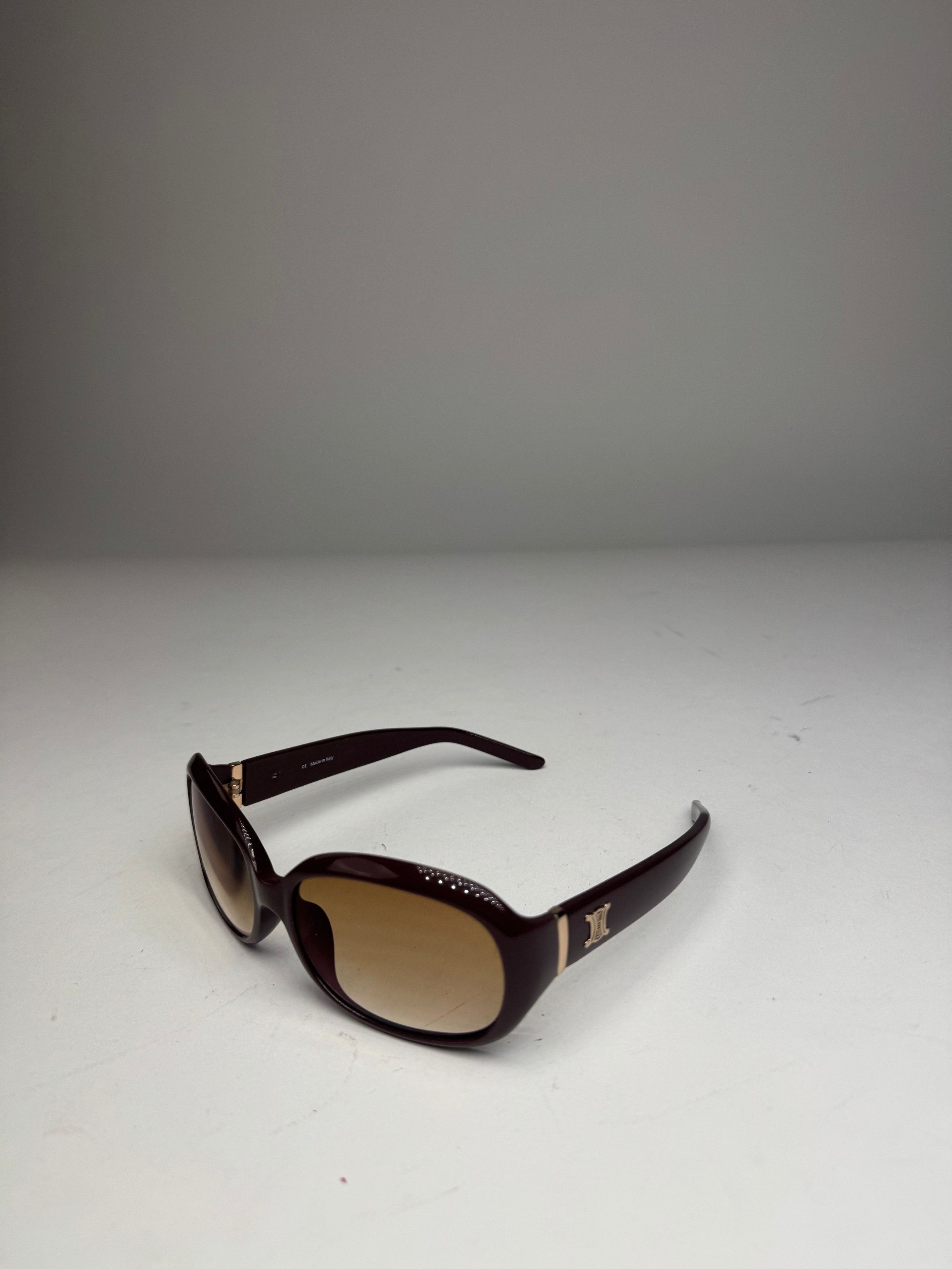 Celine Vintage Paris Triomphe Logo Sunglasses Purple Size ONE SIZE - 1 Thumbnail