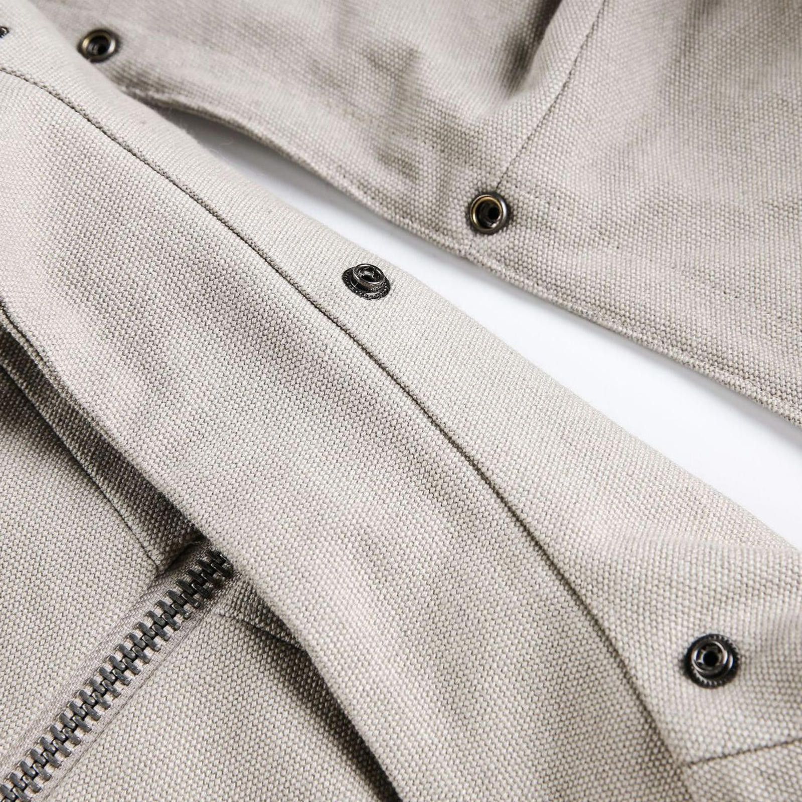 Japanese Brand Beige Men's Parka Jacket with Faux Fur Hood Size US M / EU 48-50 / 2 - 3 Thumbnail