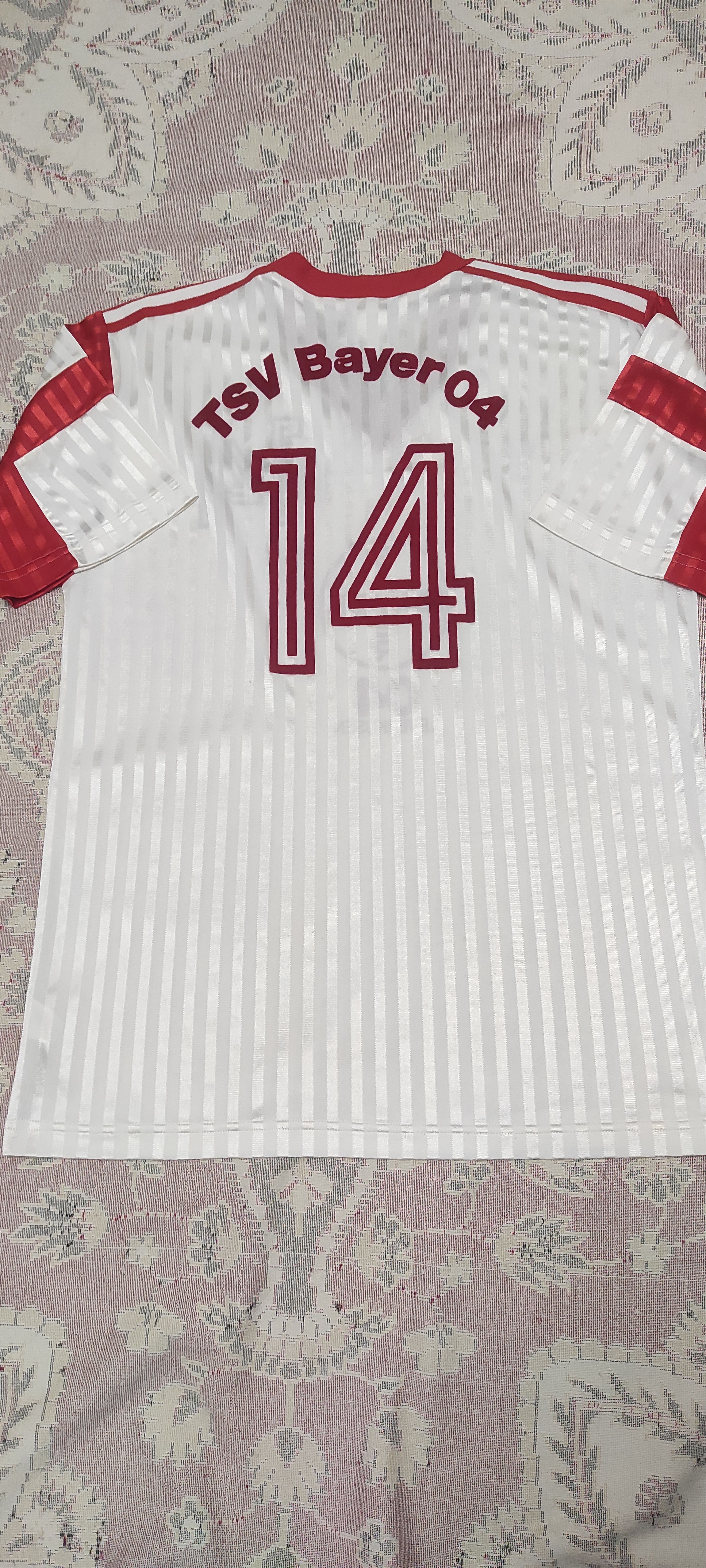 Adidas Bayer 04 Leverkusen #14 football shirt 1987 - 1988 Rare Size US L / EU 52-54 / 3 - 2 Thumbnail