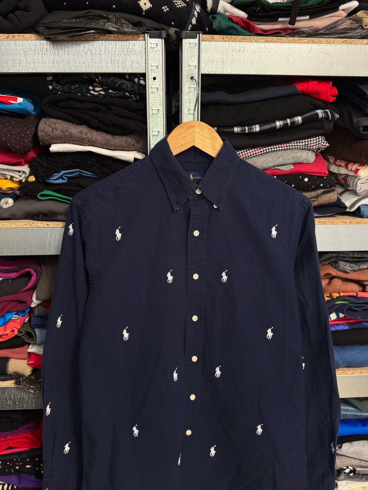 Polo Ralph Lauren Polo Ralph Lauren Classic Button Shirt All Over Pony Logo Size US M / EU 48-50 / 2 - 2 Thumbnail