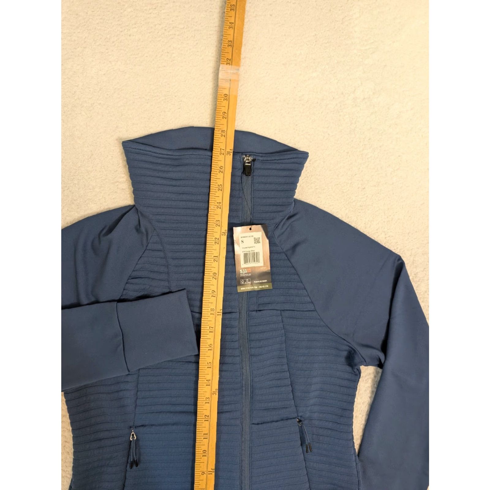 Vintage VINTAGE 5.11 Tactical Crystal Hybrid Jacket Womens SM Asymmetrical Full Zip Blue Size S / US 4 / IT 40 - 4 Thumbnail