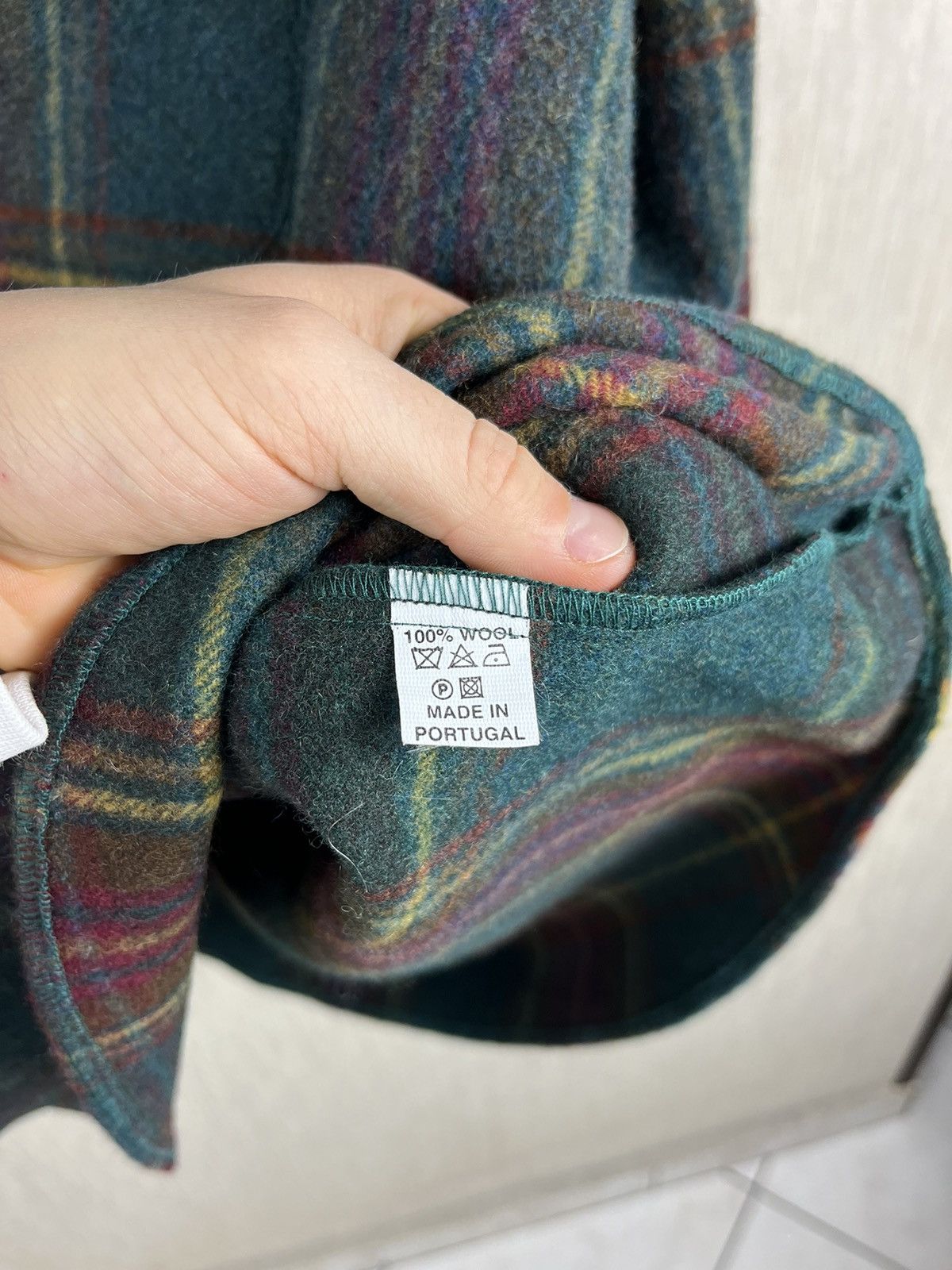 Flannel × Gant × Vintage Vintage 90s Gant plaid wool overshirt flannel checked suede Size US XL / EU 56 / 4 - 16 Thumbnail