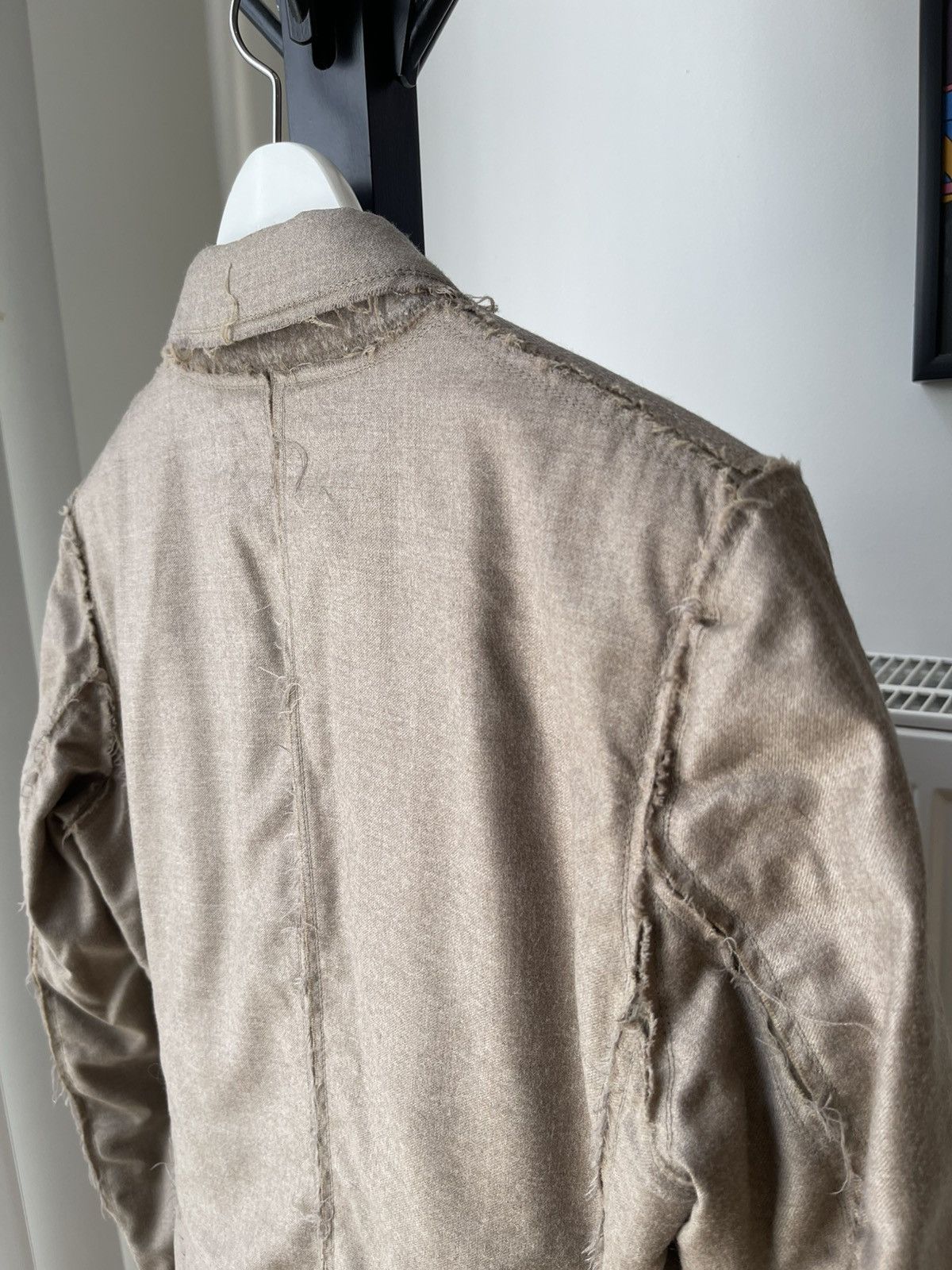 Maison Margiela Maison Martin Margiela FW04 Beige Wool Overlay Long Coat Size US XS / EU 42 / 0 - 15 Thumbnail